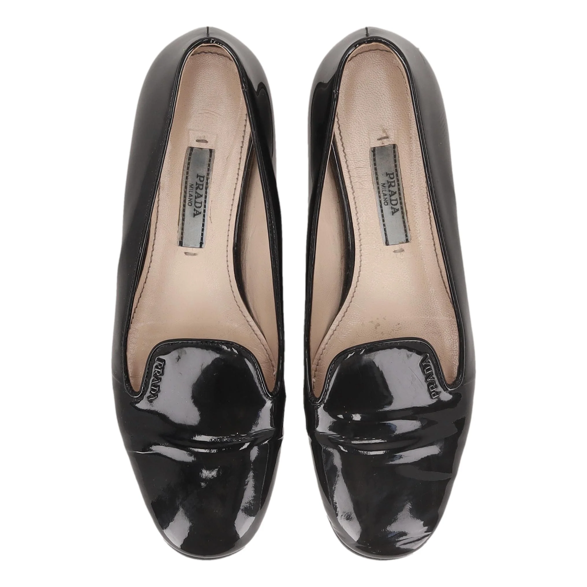 Prada Patent Leather Loafers. Size 35