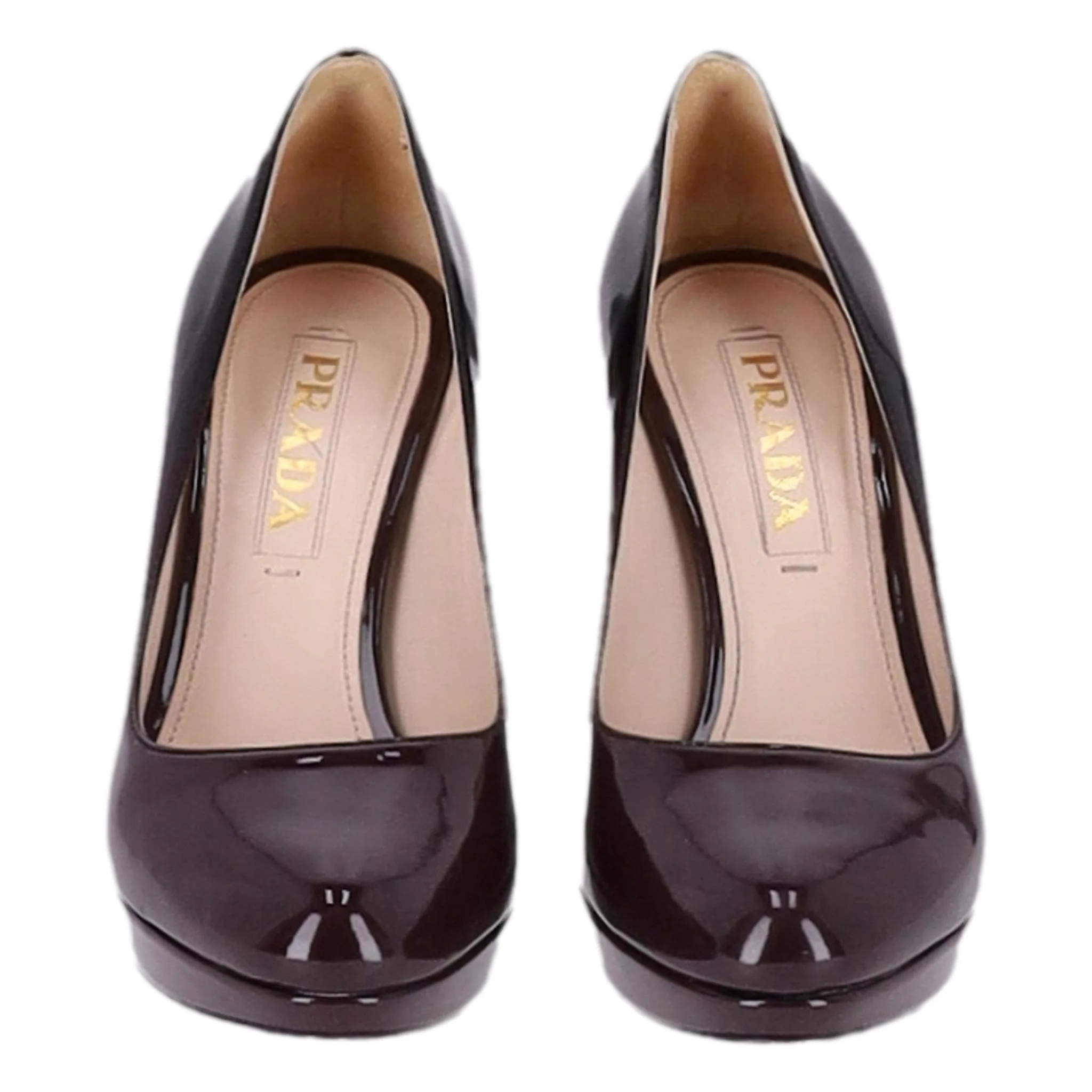 Prada Patent Leather Ombre Platform Pumps. Size 35 - Image 3
