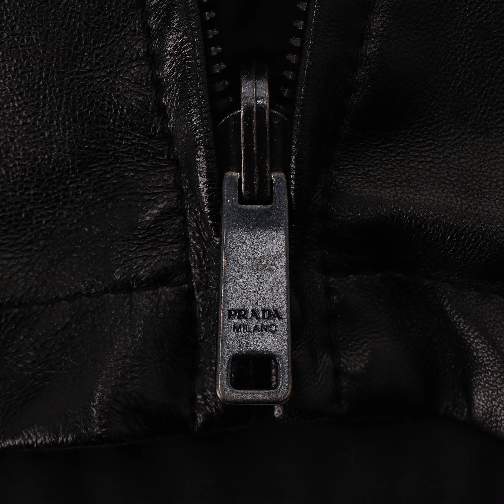 Prada Reversible Lambskin Leather & Nylon Bomber Jacket. Size 50IT - Image 8