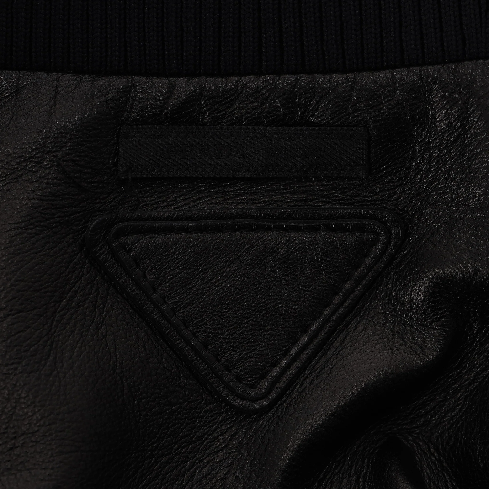 Prada Reversible Lambskin Leather & Nylon Bomber Jacket. Size 50IT - Image 9