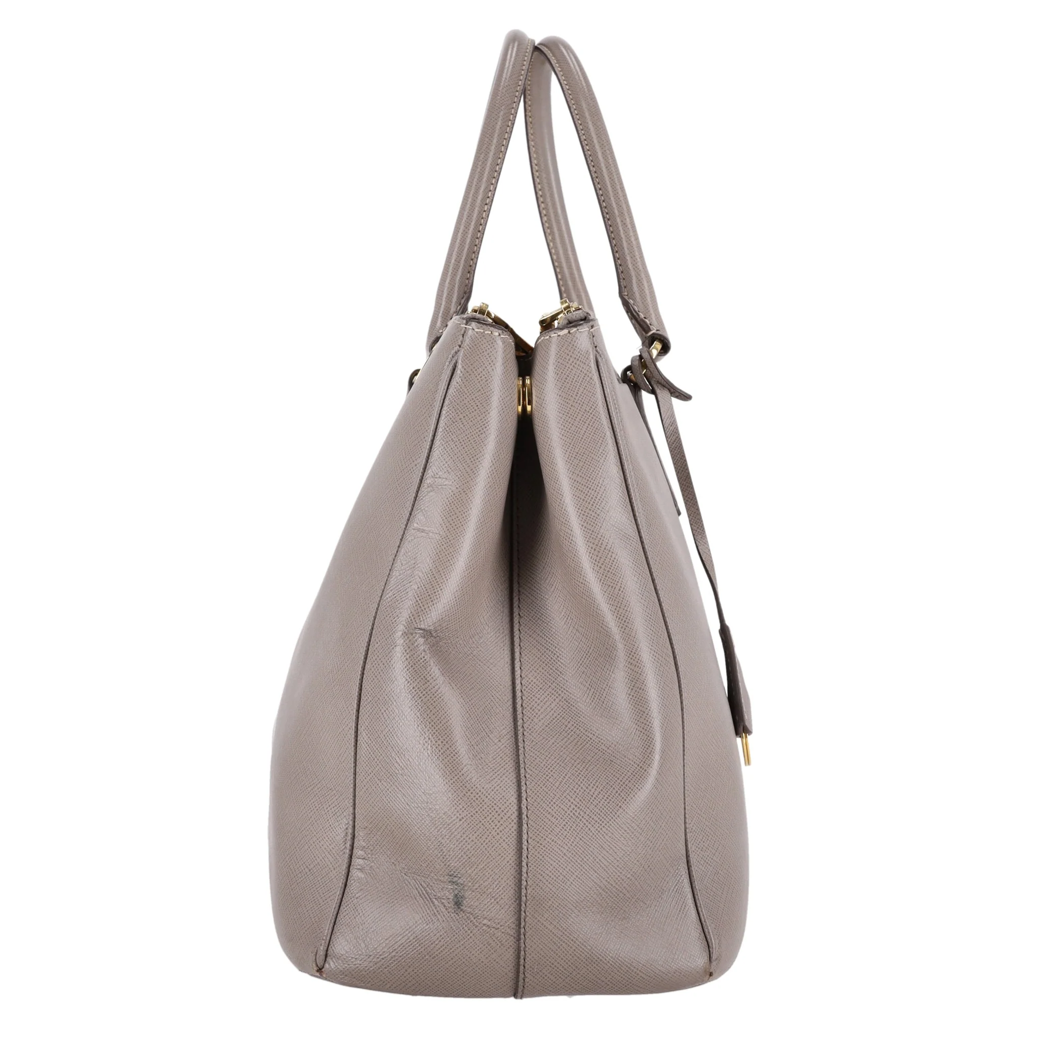 Prada Saffiano Leather Double Zip Galleria Tote Bag - Image 3