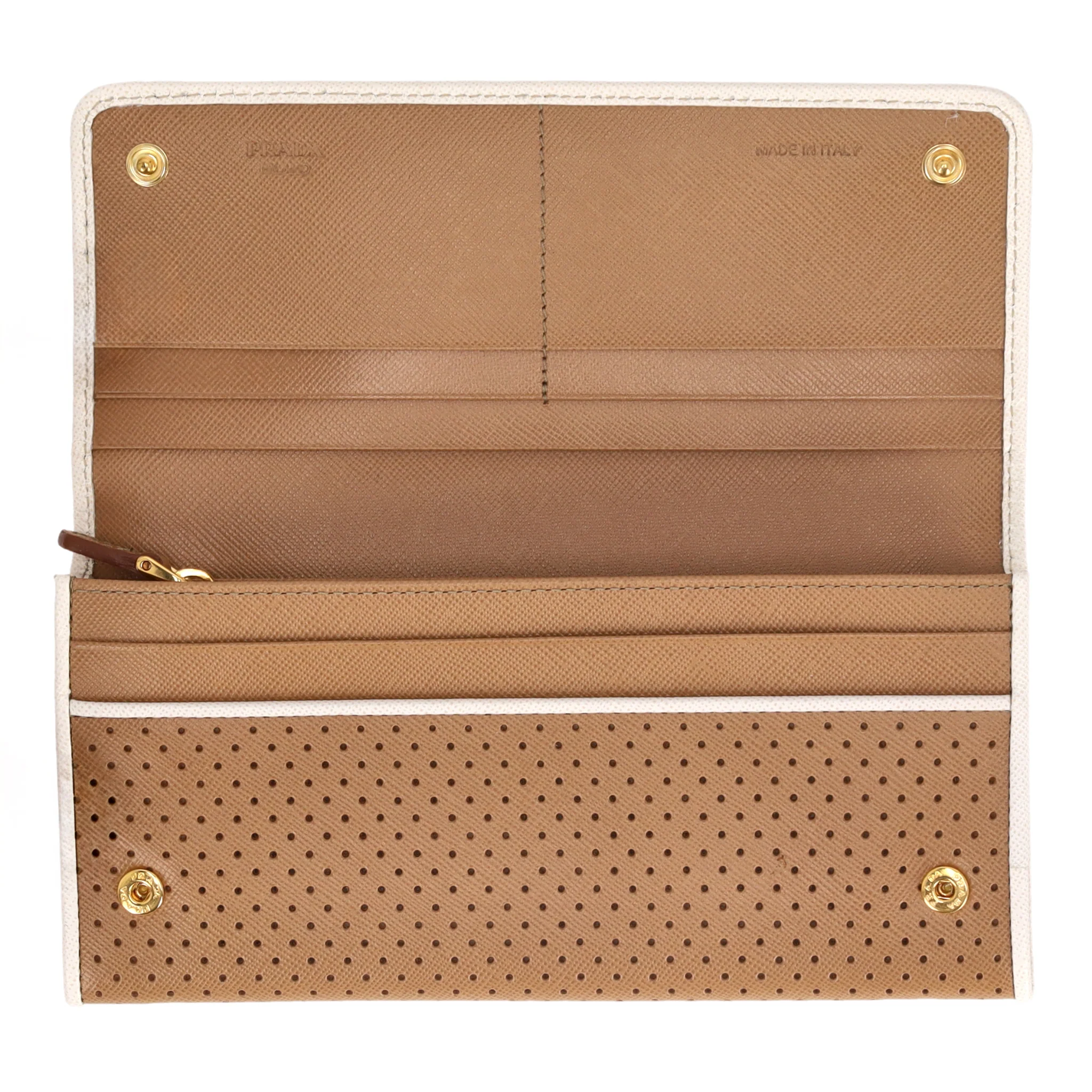 Prada Saffiano Leather Fori Continental Wallet - Image 6