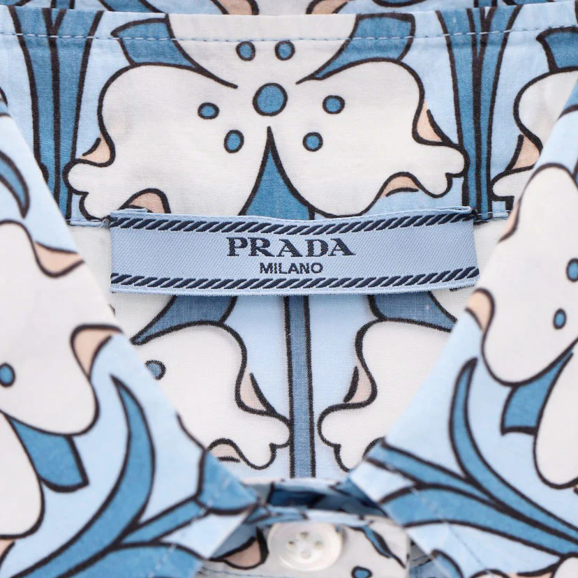 Prada Silk Floral Shirt. Size S - Image 7