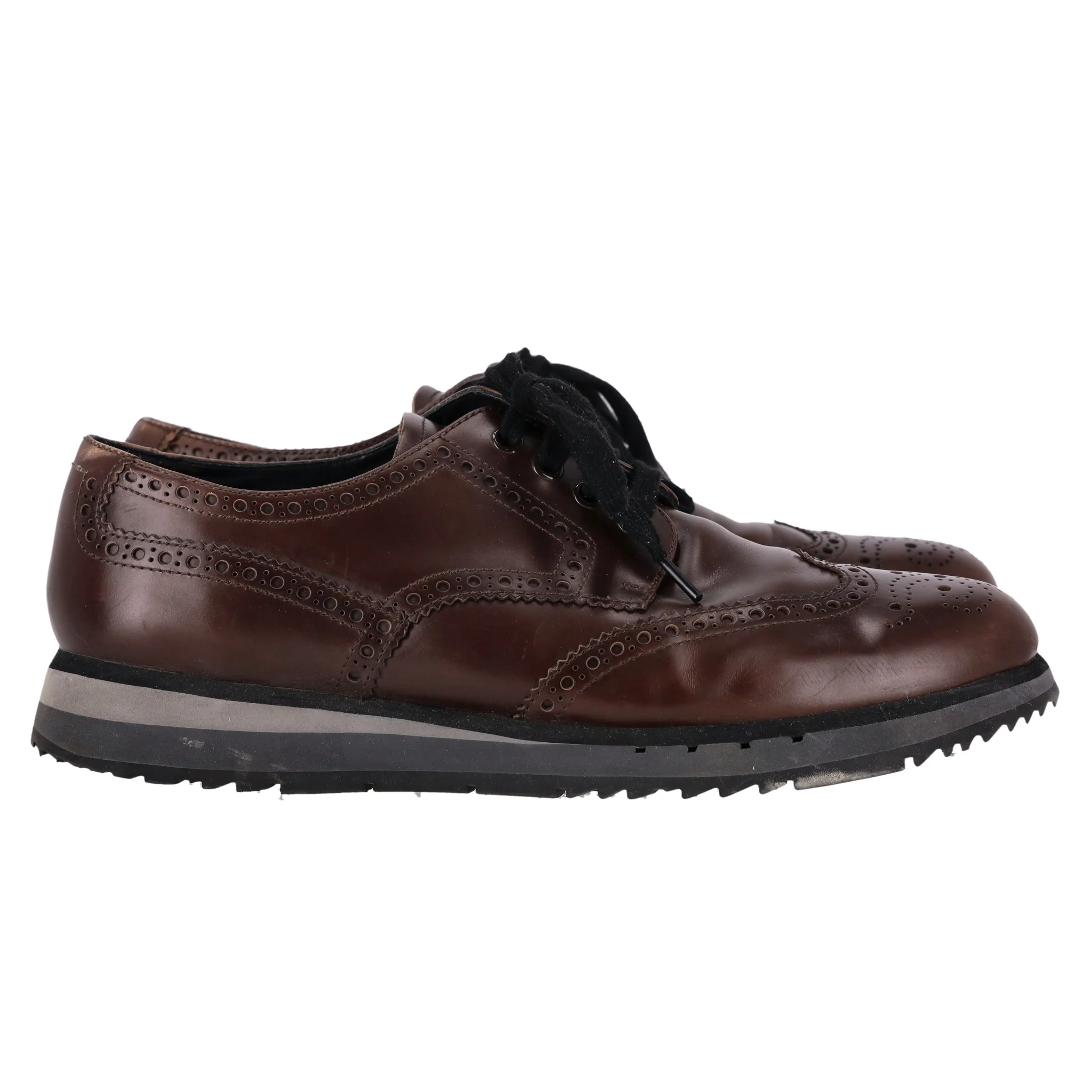 Prada Sport Leather Brogues. Size 42 - Image 3