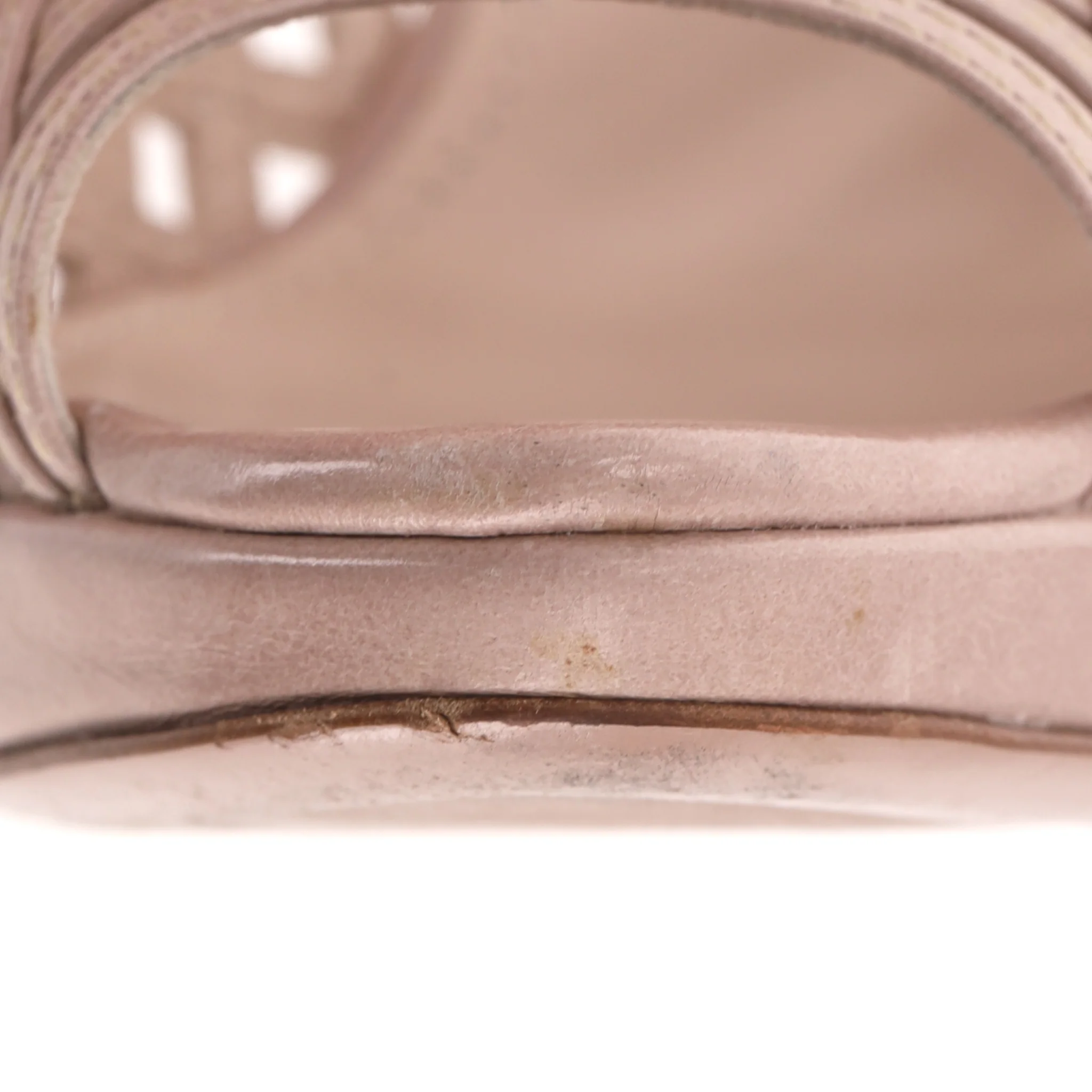 Prada Strappy Leather Peep-Toe Pumps. Size 40 - Image 8