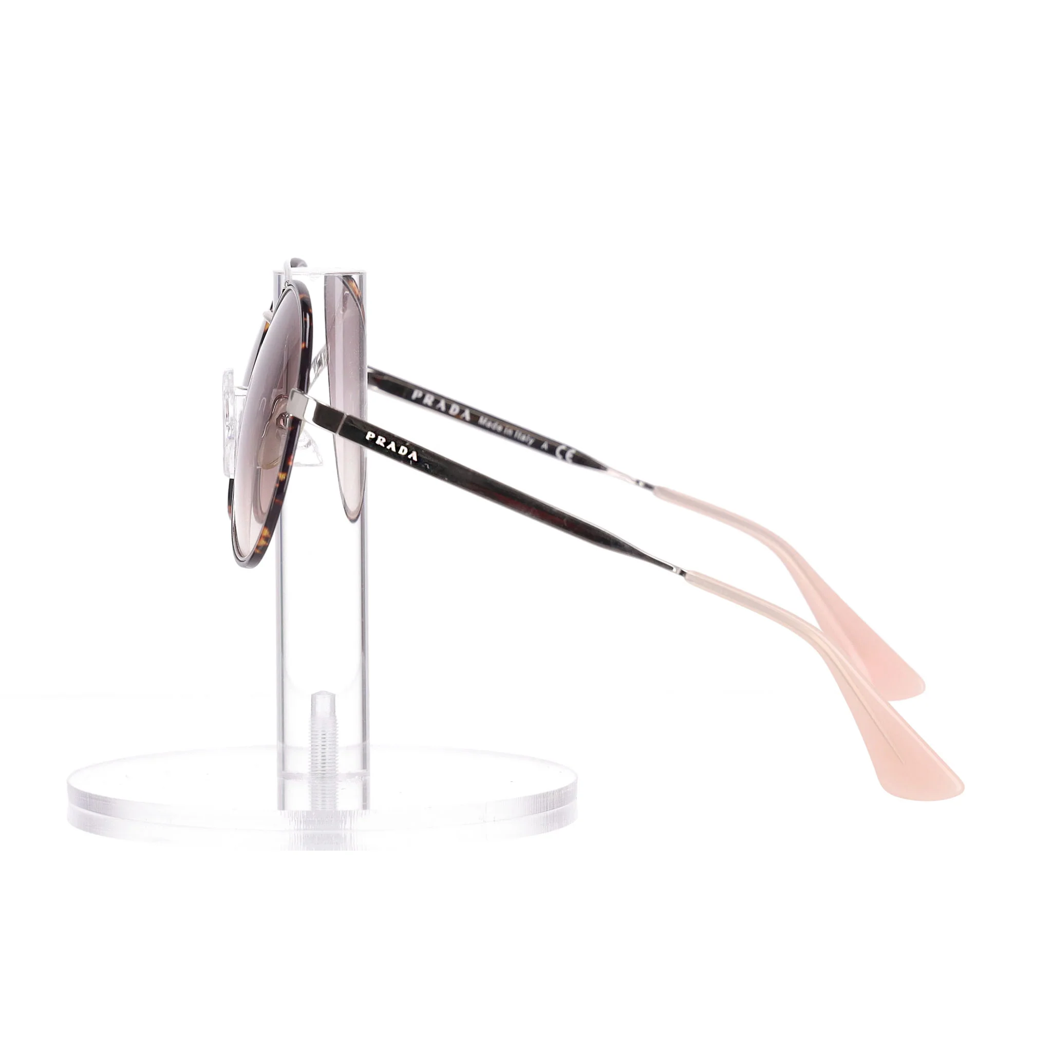Prada Tortoiseshell Round Sunglasses - Image 3