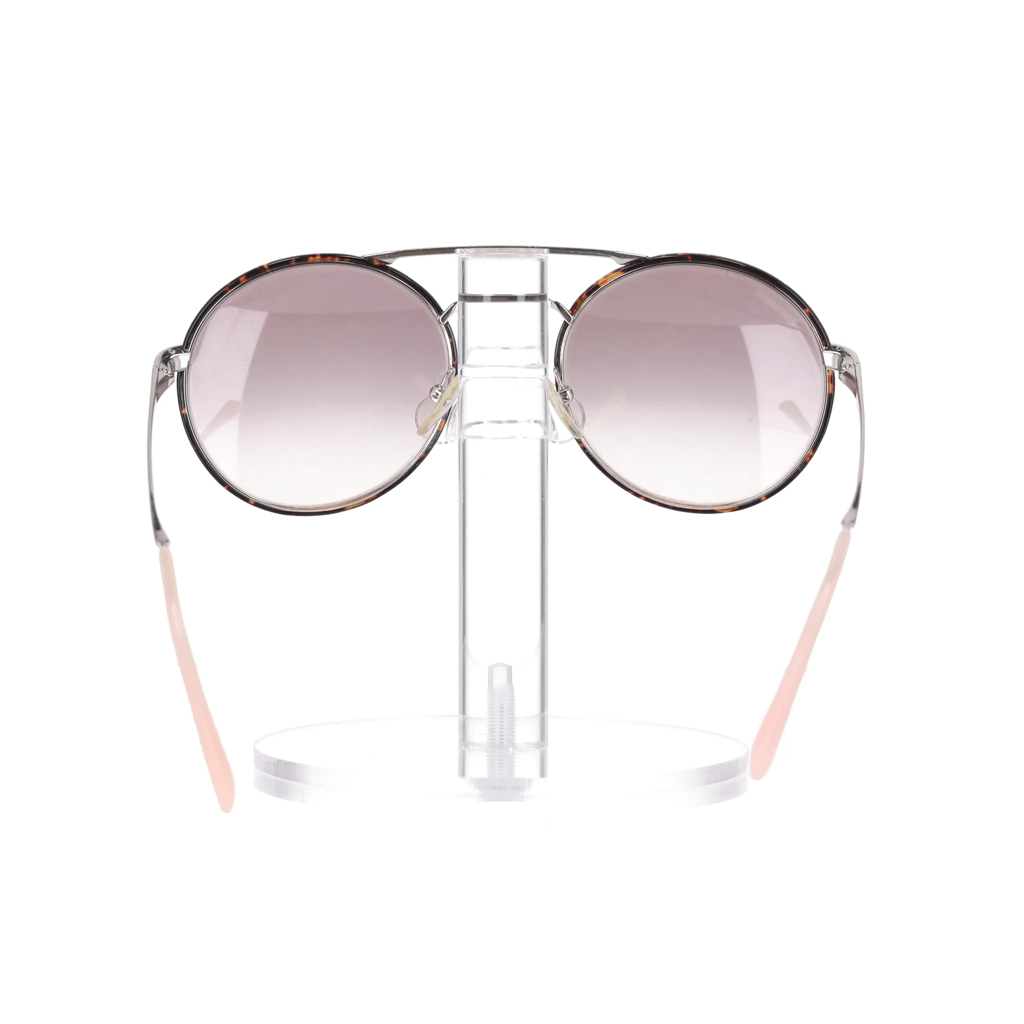 Prada Tortoiseshell Round Sunglasses - Image 4