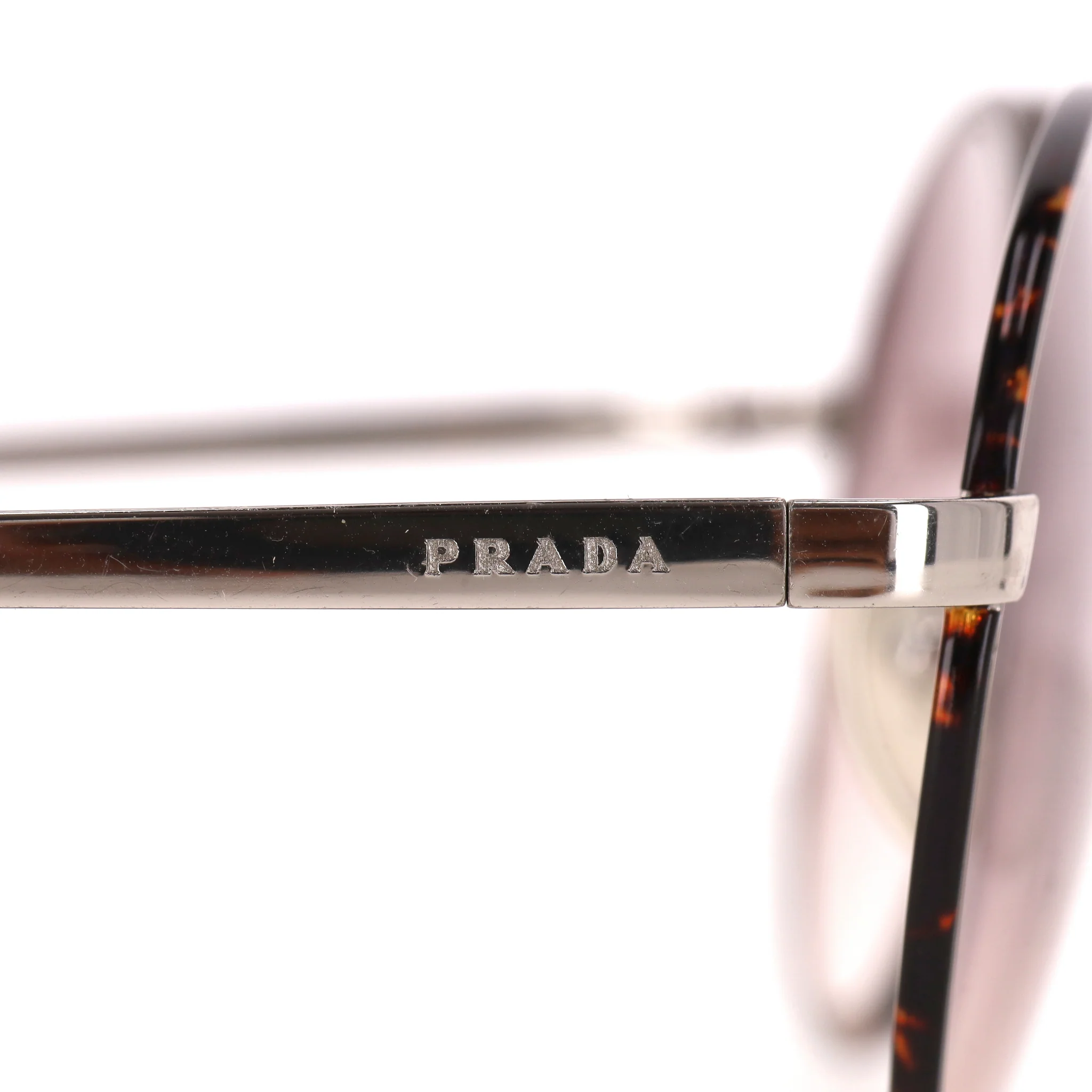 Prada Tortoiseshell Round Sunglasses - Image 6