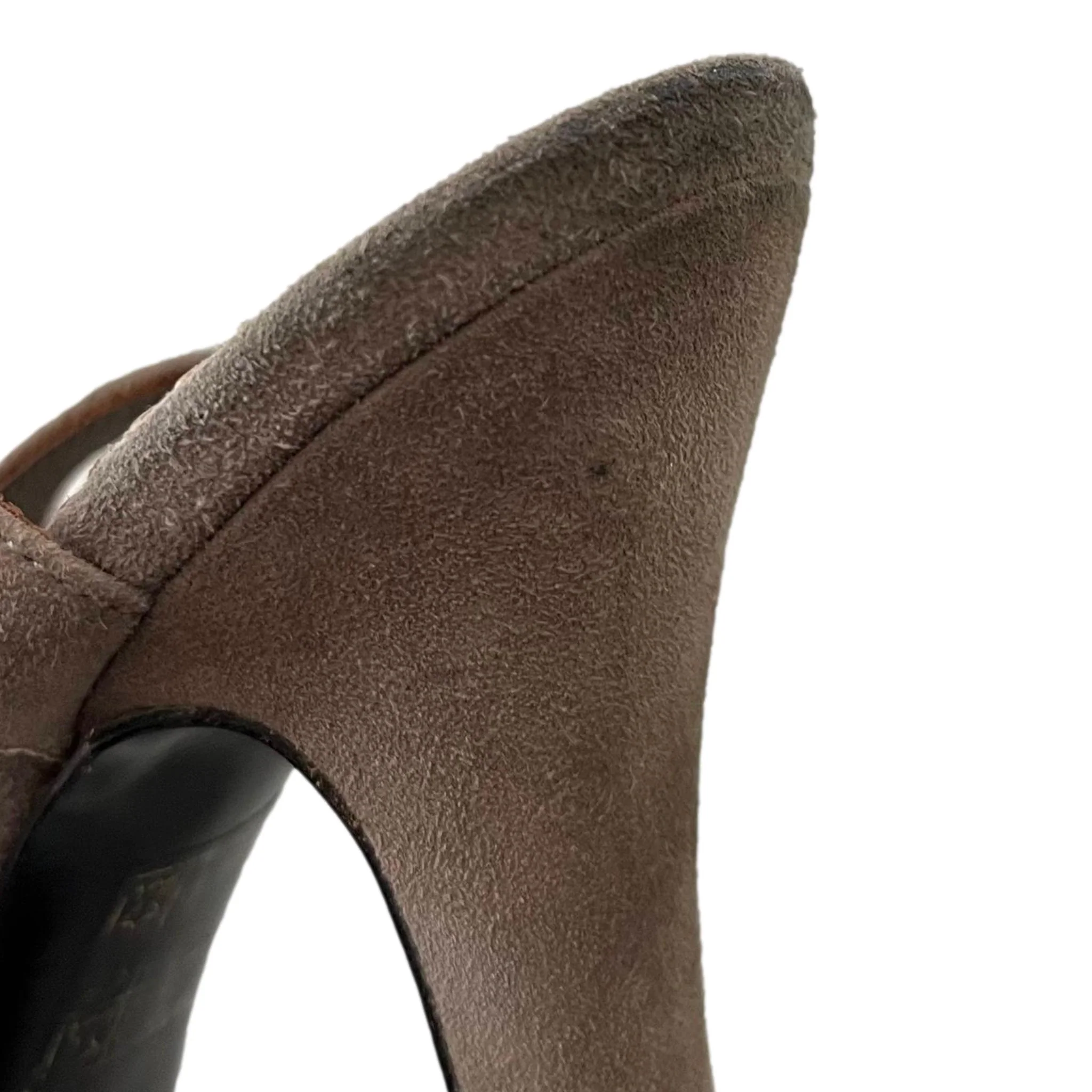 Prada Tri-Colour Suede Slingback Pumps. Size 35 - Image 9