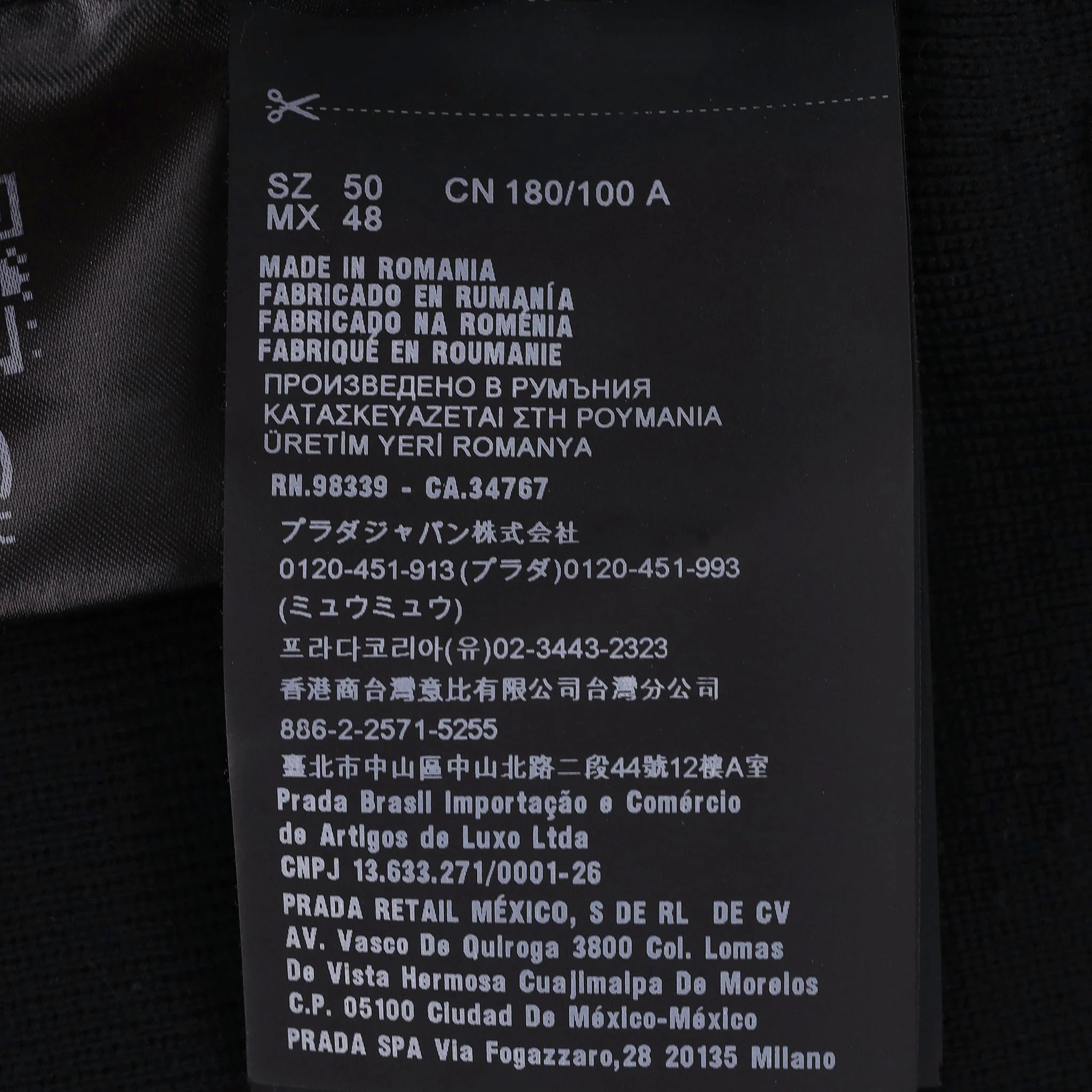 Prada Wool & Nylon Bomber Jacket. Size 50IT - Image 6