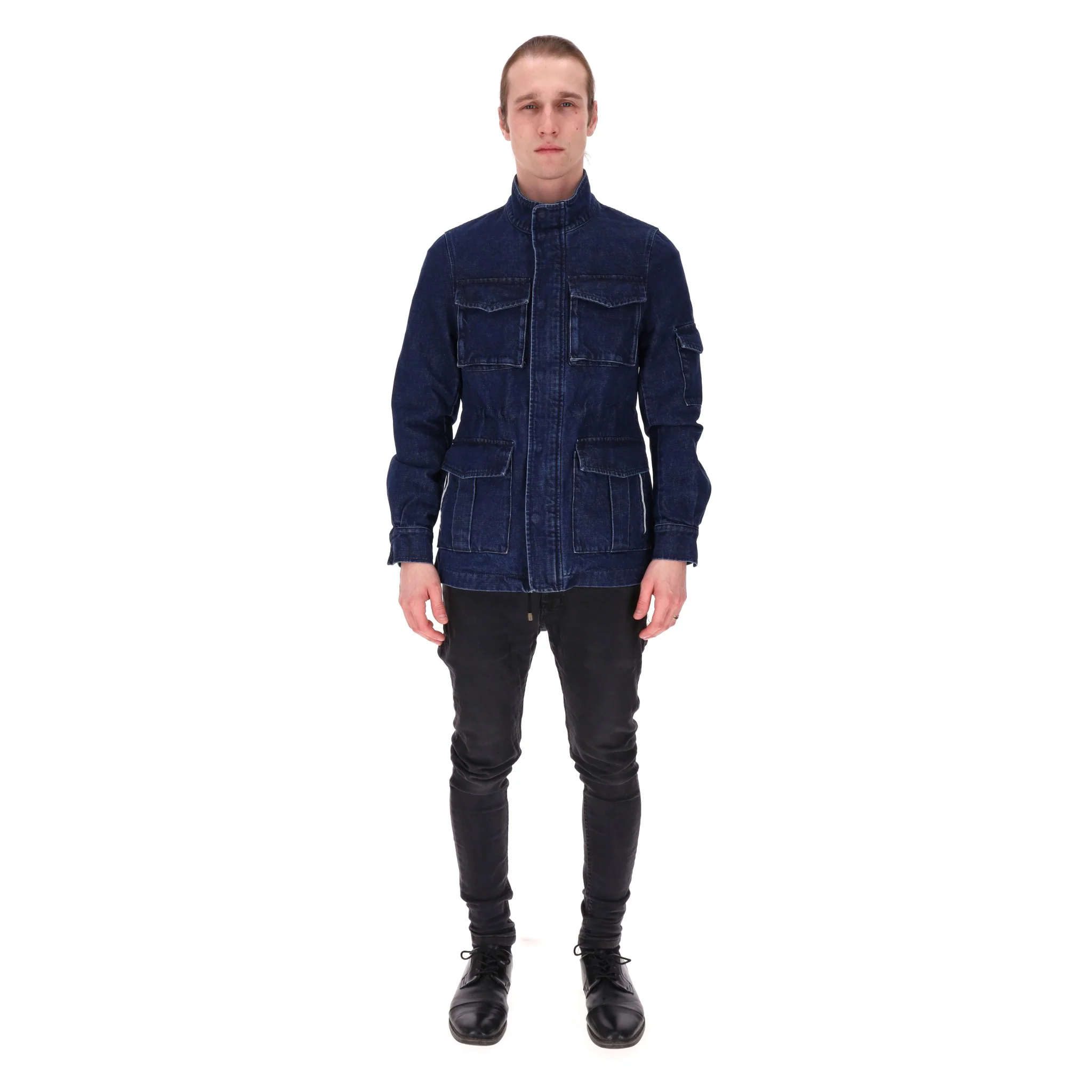 Pure Blue Japan Linen Denim Jacket. Size L - Image 2