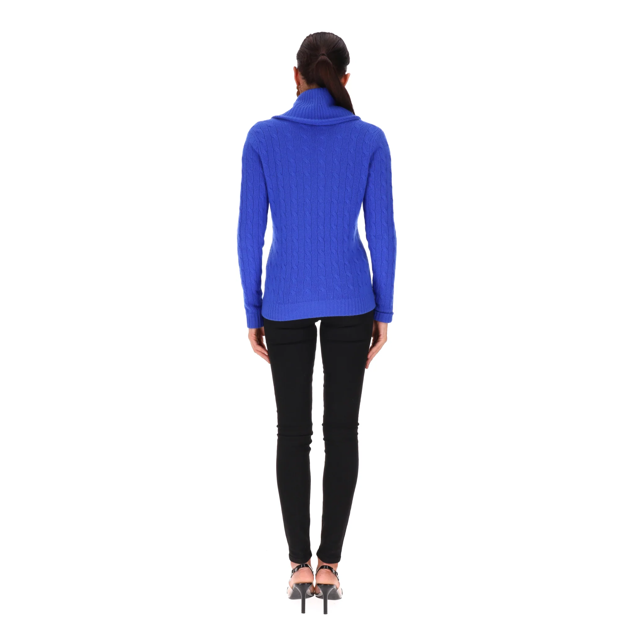 Ralph Lauren Cable-Knit Cashmere Zipped Jumper. Size M - Image 4