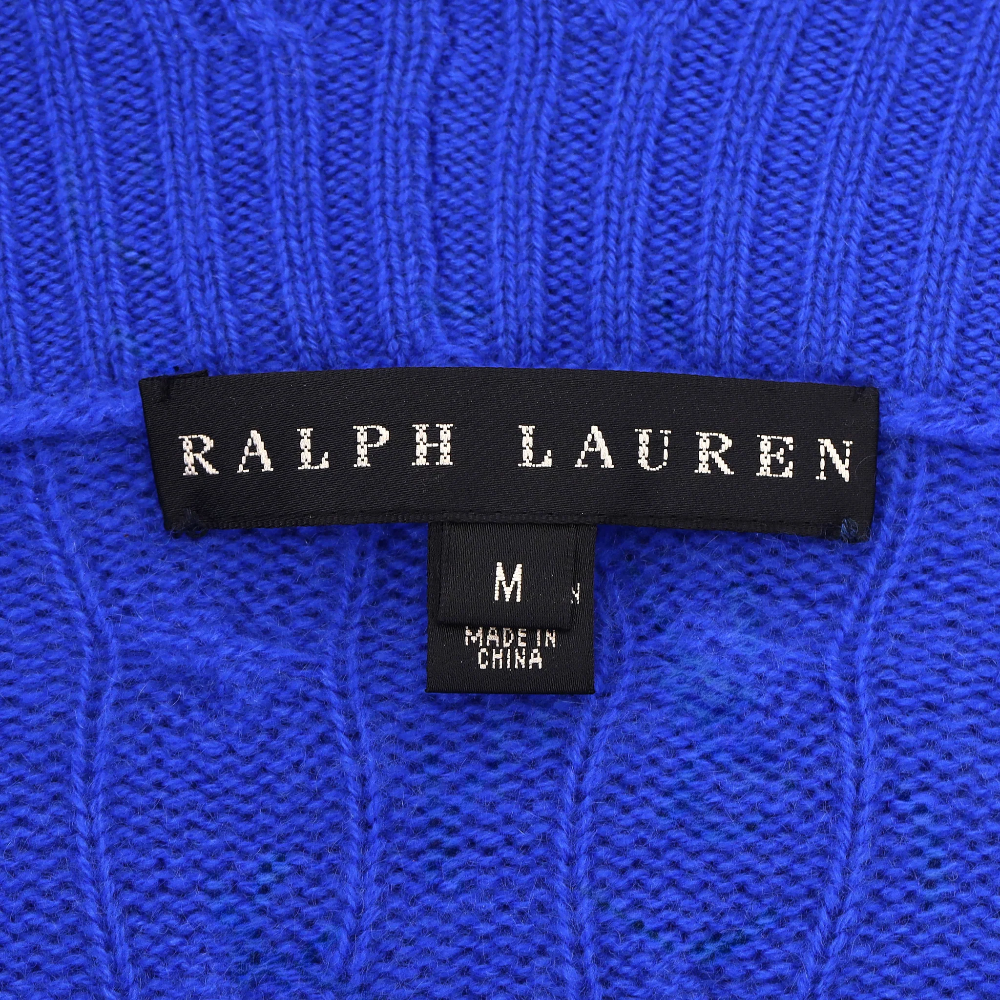 Ralph Lauren Cable-Knit Cashmere Zipped Jumper. Size M - Image 7