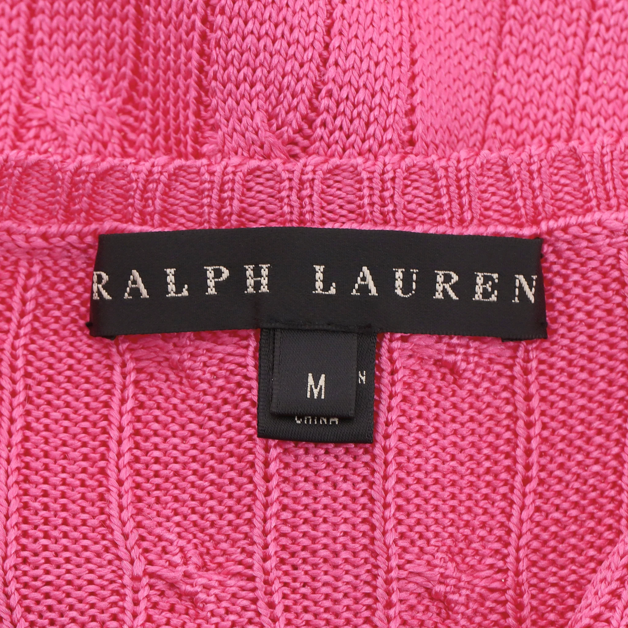 Ralph Lauren Cable-Knit Longline Silk Jumper. Size M - Image 6