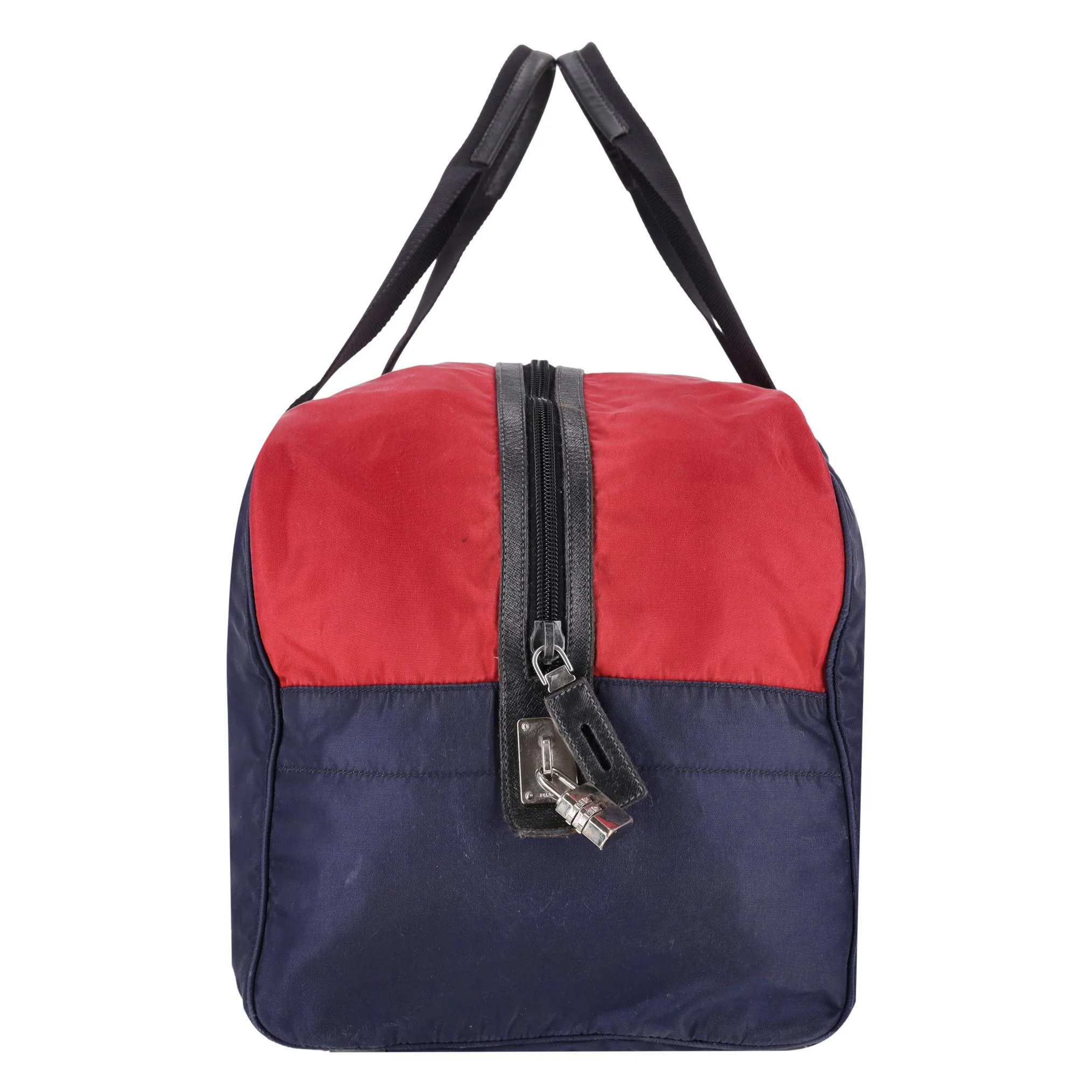 Prada Re-Nylon & Saffiano Leather Duffle Bag - Image 3