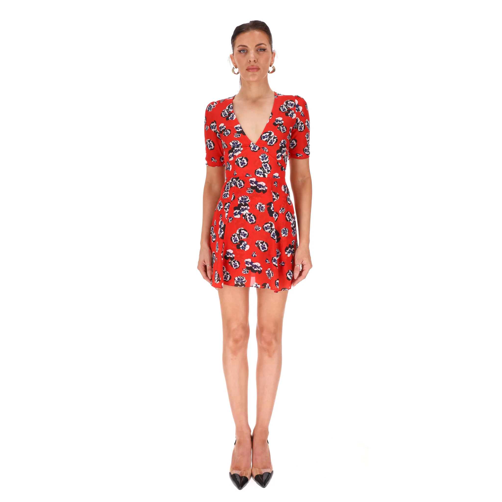 Realisation Floral Print Silk Skater Dress. Size XXS - Image 2
