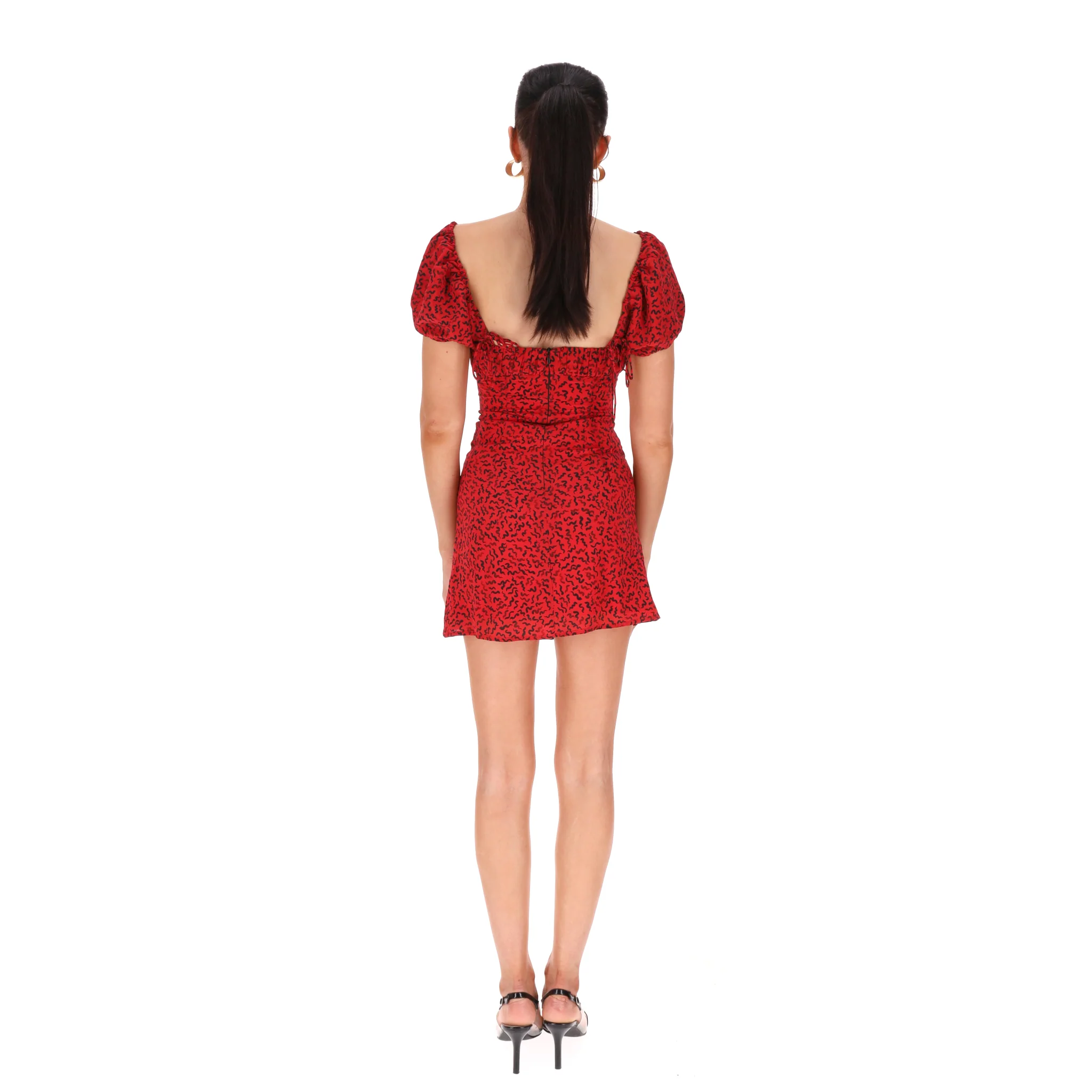 Realisation Printed Silk Mini Dress. Size XXS - Image 4