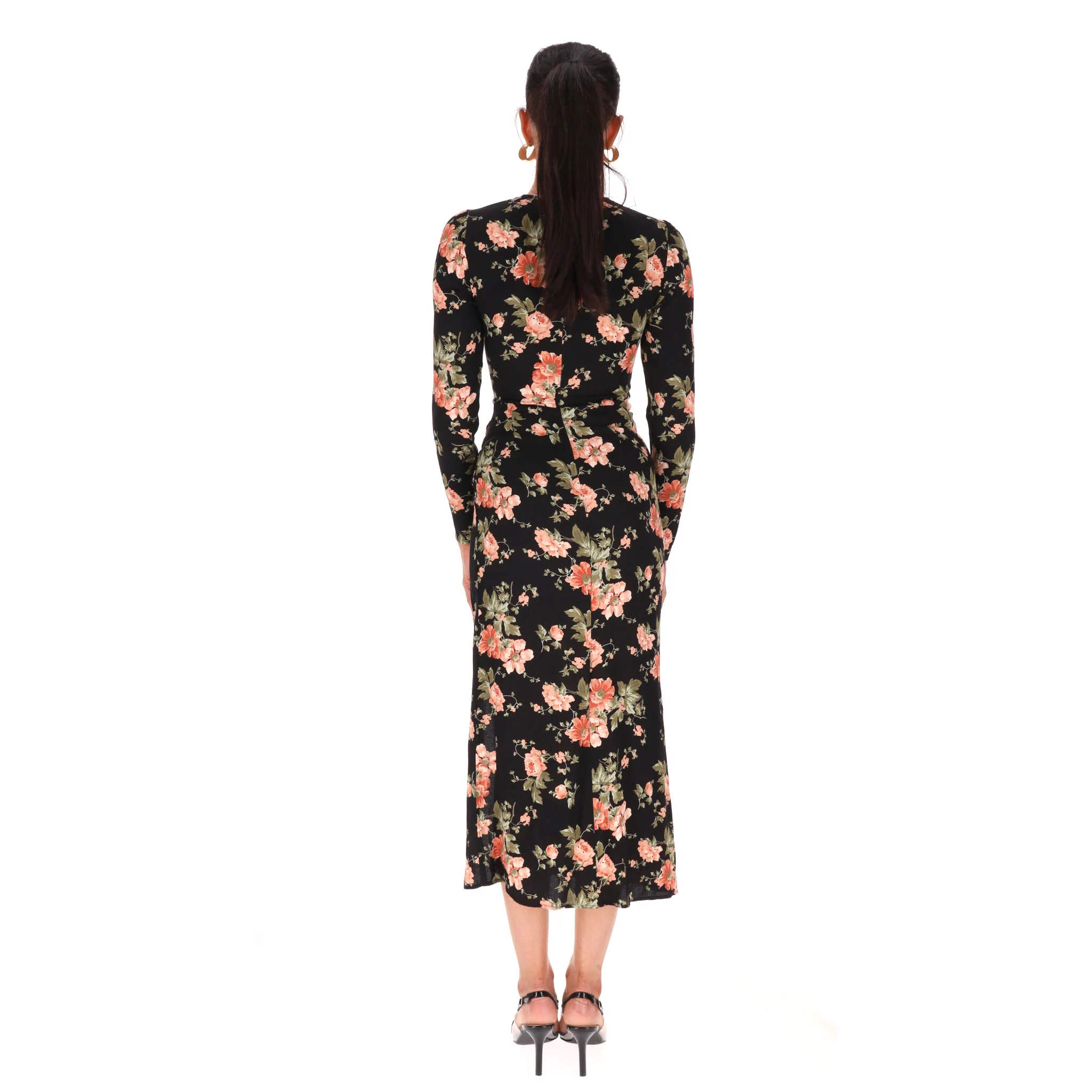 Reformation Floral Print Midi Dress. Size 0 - Image 4