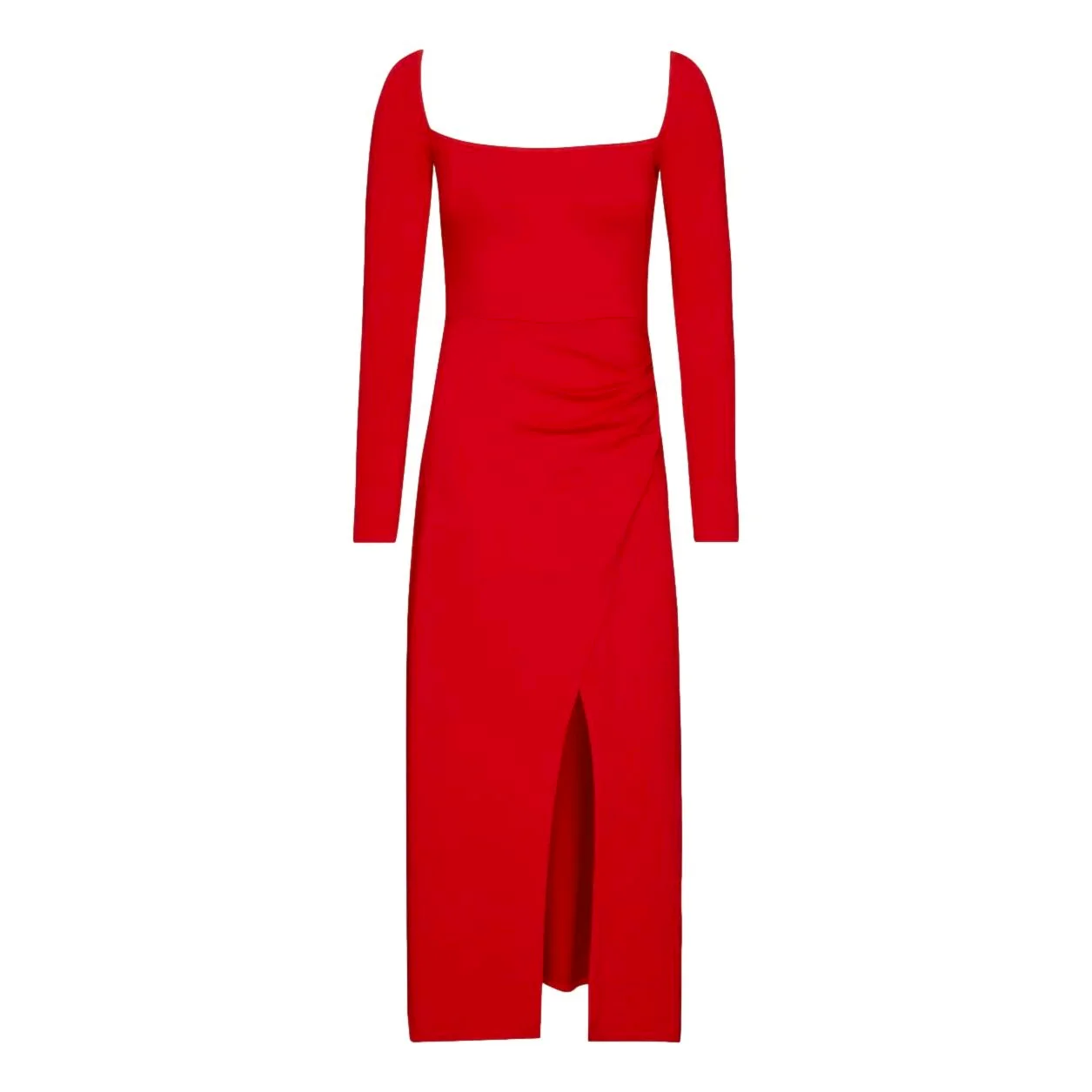 Reformation Front Slit Ruched Detail Dress. Size XS