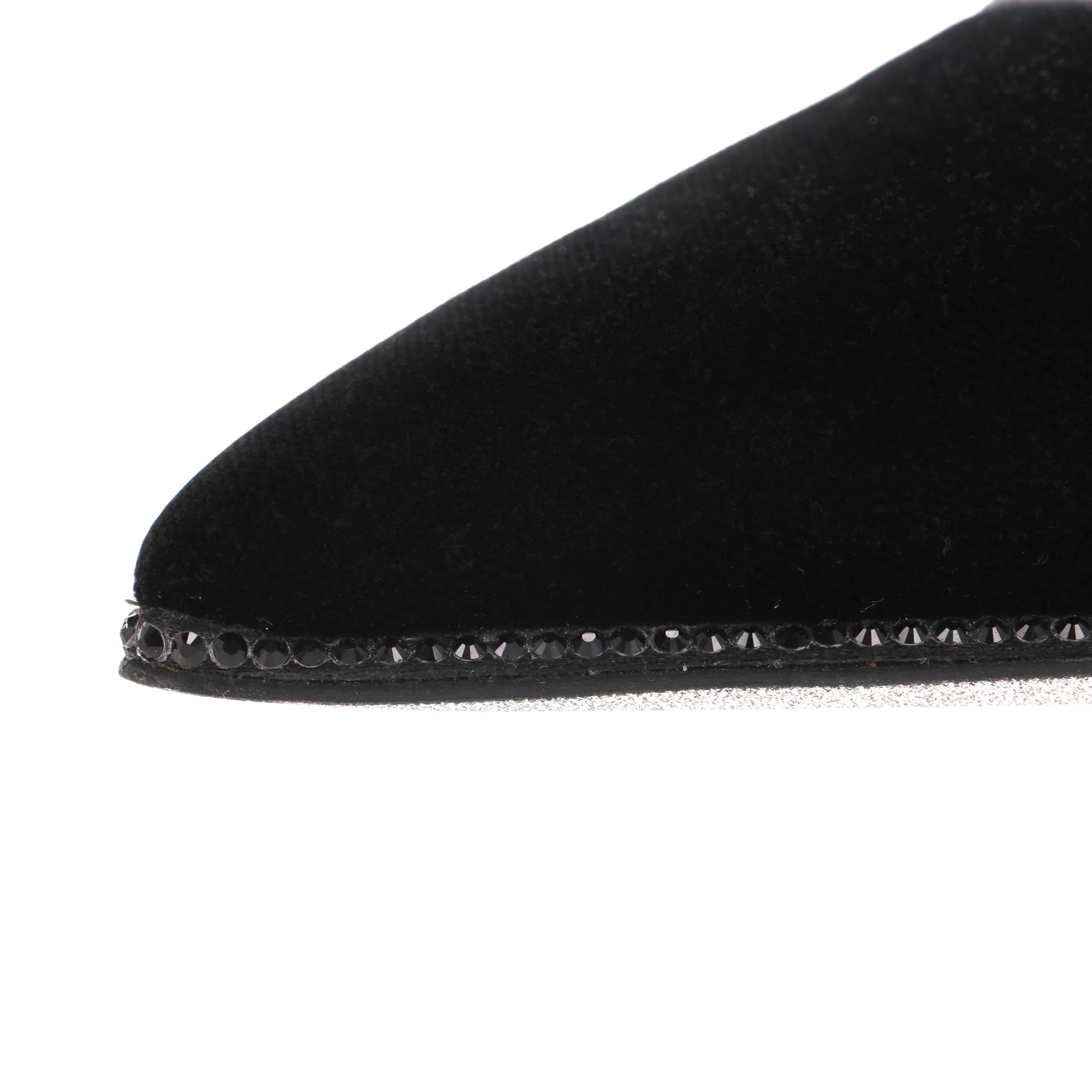 Rene Caovilla Crystal Trim Velvet Heels. Size 36.5 - Image 8