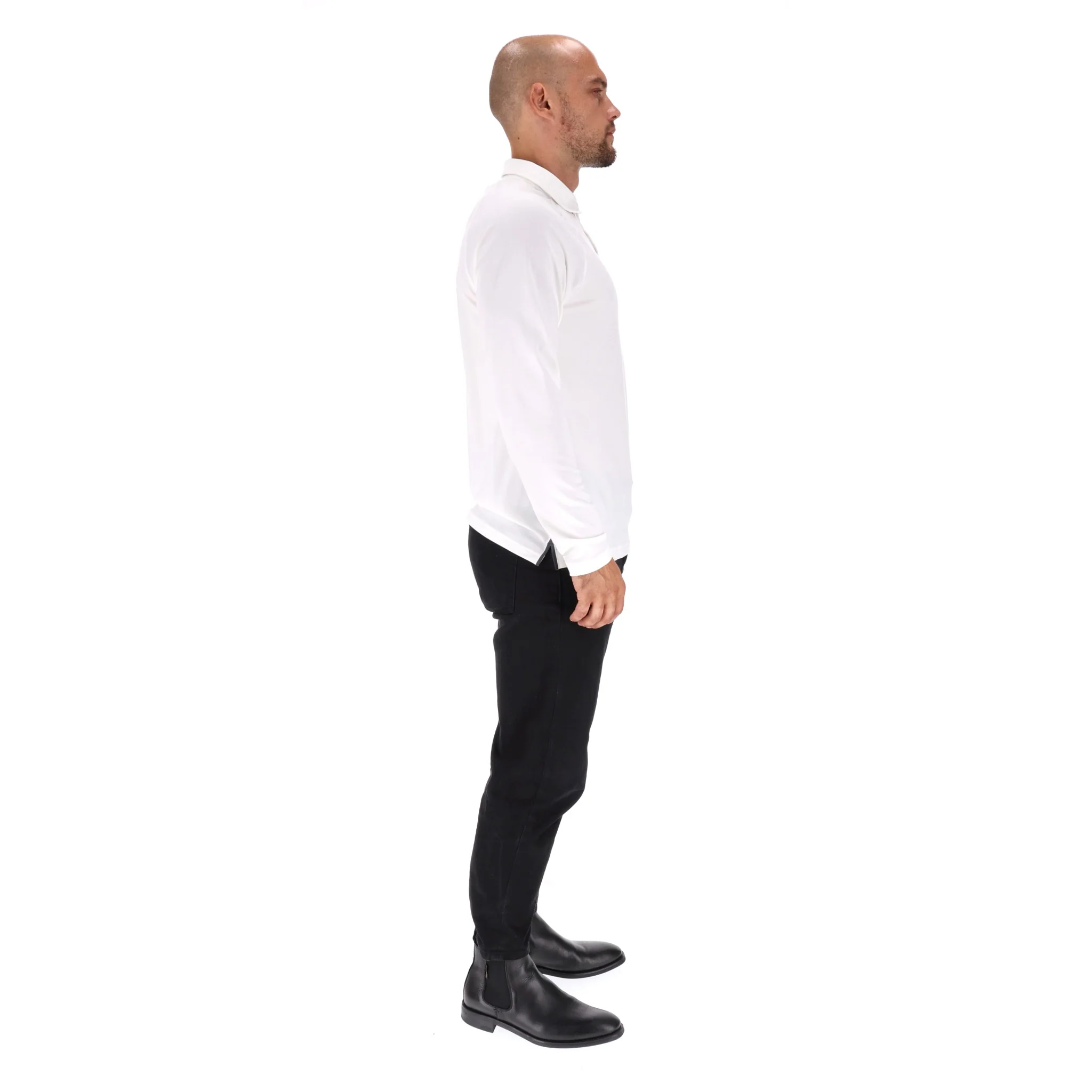 Rhone Long Sleeved Polo Shirt. Size M - Image 3
