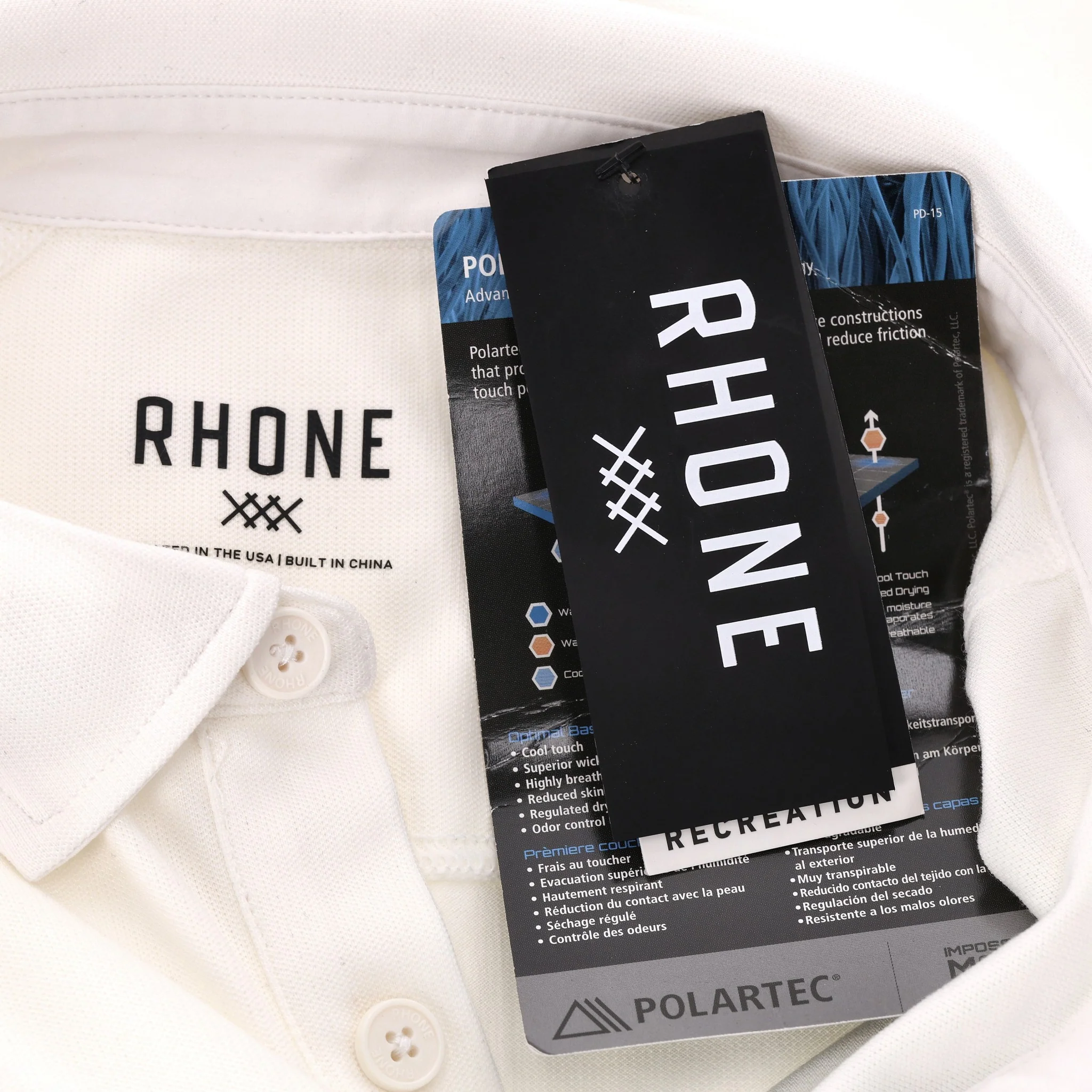 Rhone Long Sleeved Polo Shirt. Size M - Image 7