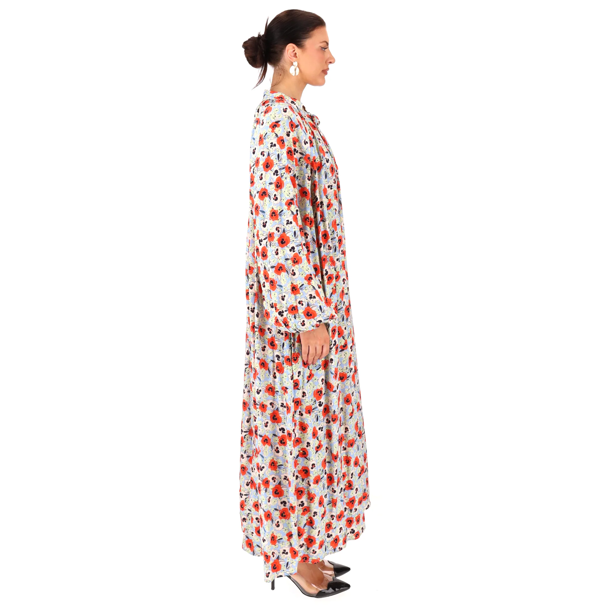 Rixo Floral Print Midi Tent Dress. Size L - Image 3