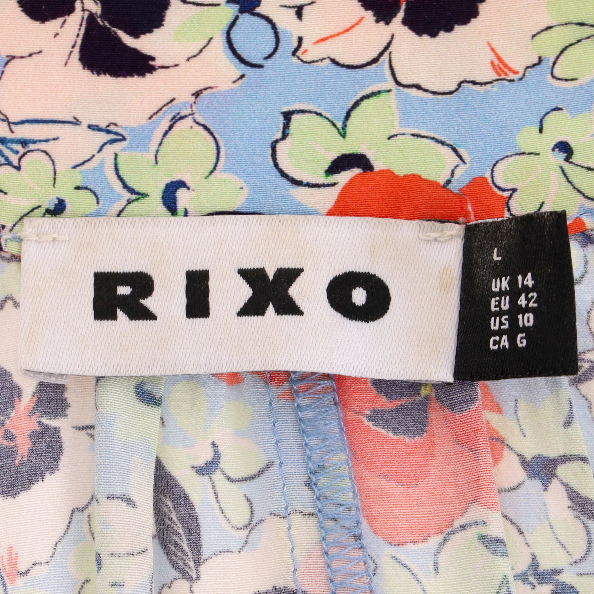 Rixo Floral Print Midi Tent Dress. Size L - Image 7