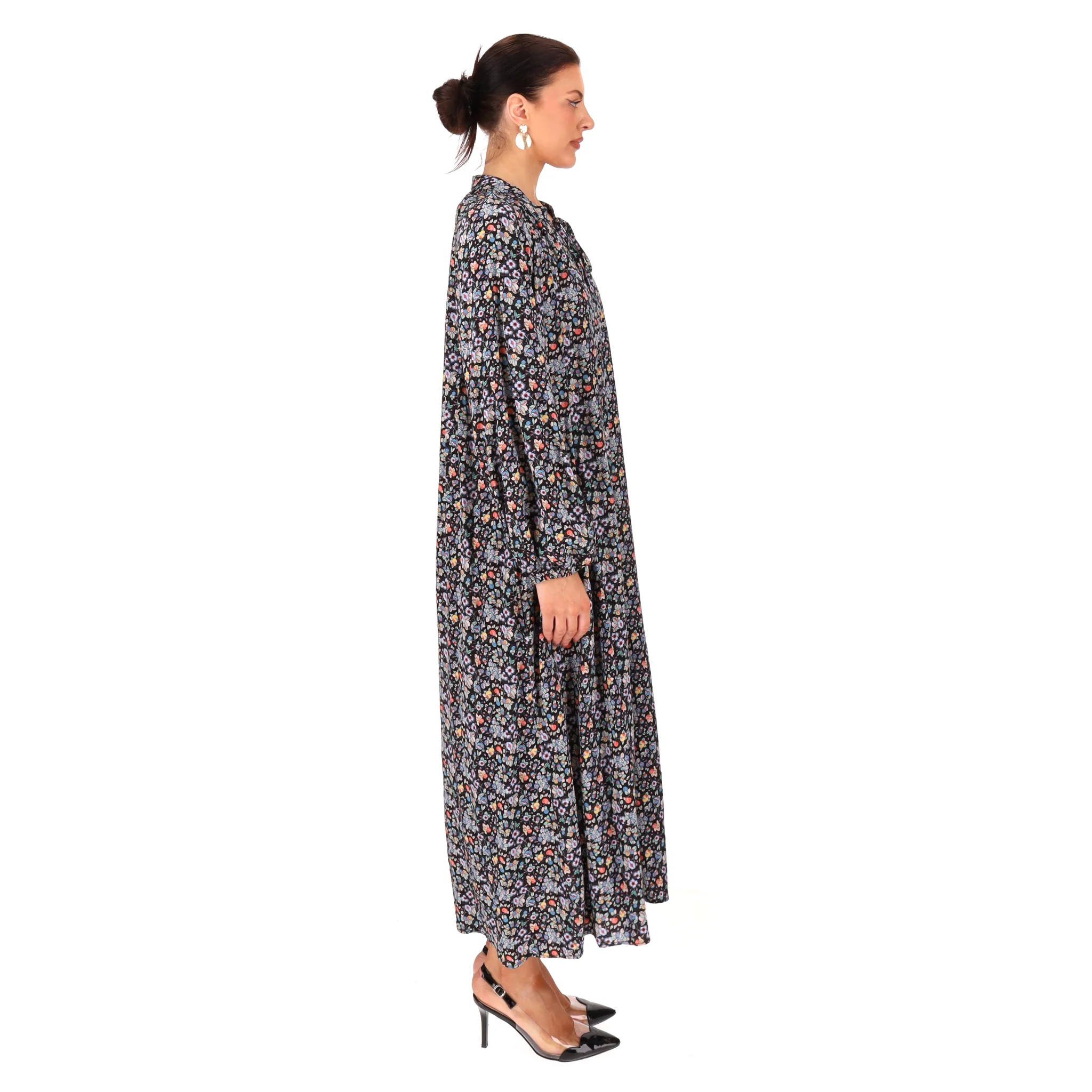 Rixo Floral Print Midi Tent Dress. Size L - Image 3