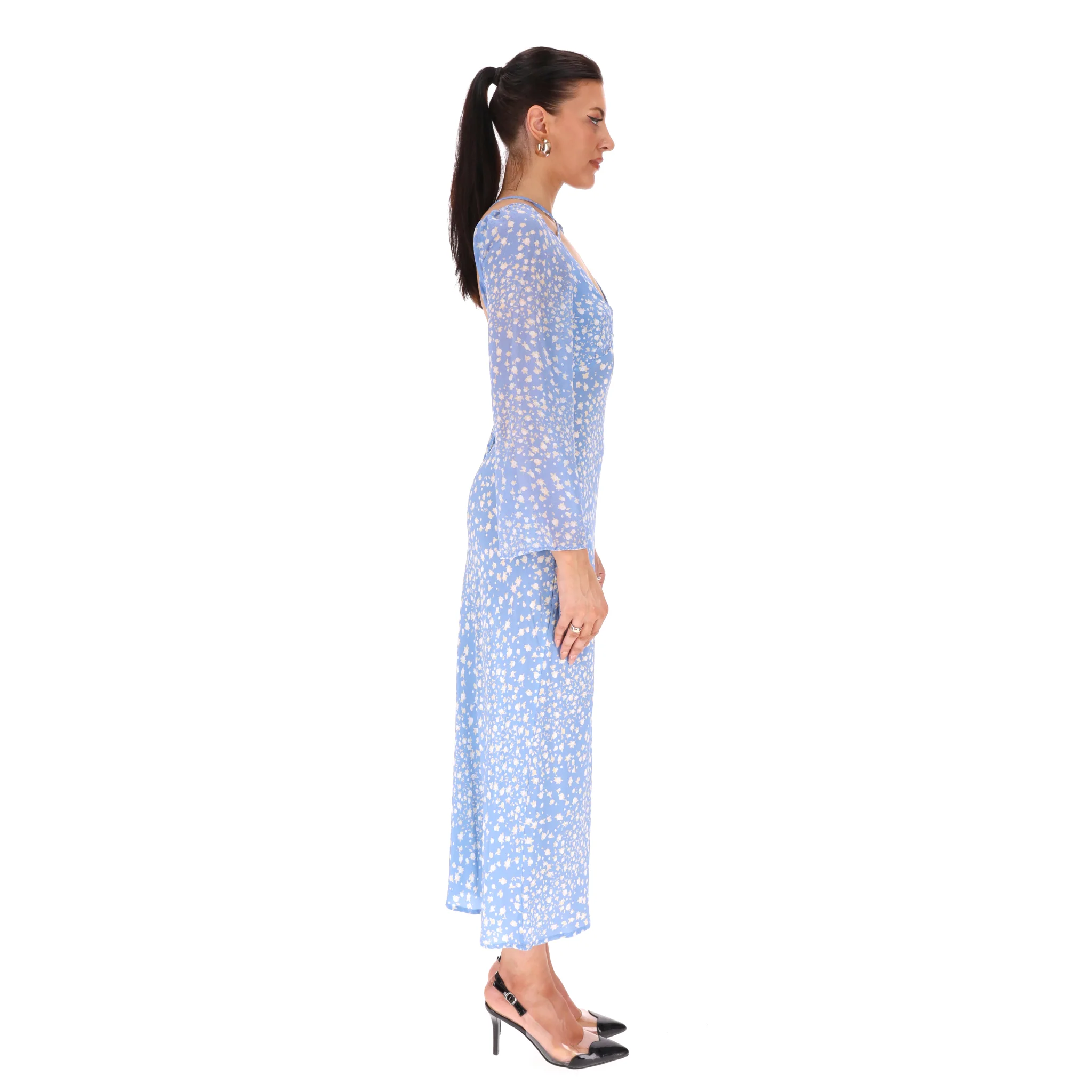 Rixo Floral Print Silk Maxi Dress. Size XXS - Image 3