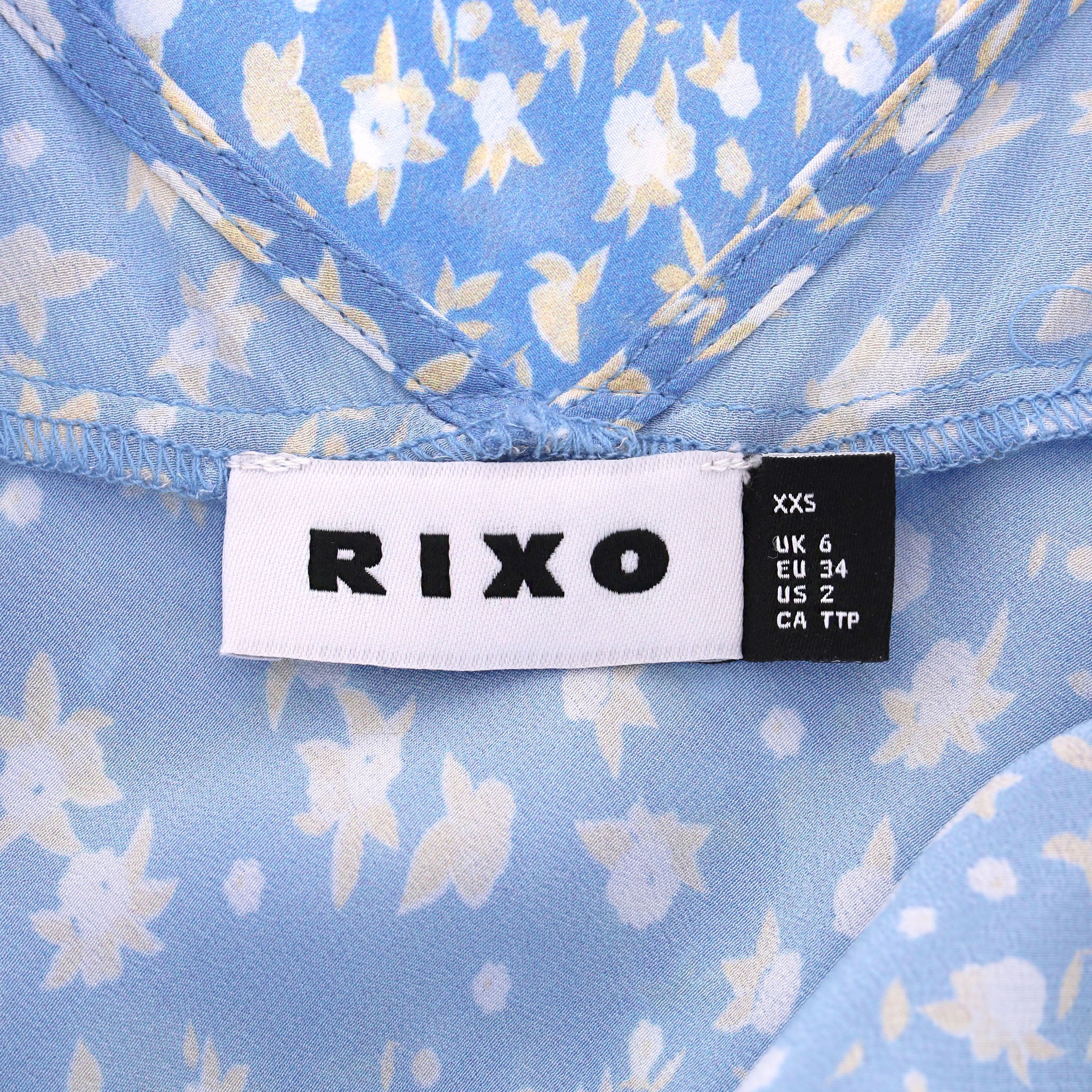 Rixo Floral Print Silk Maxi Dress. Size XXS - Image 5