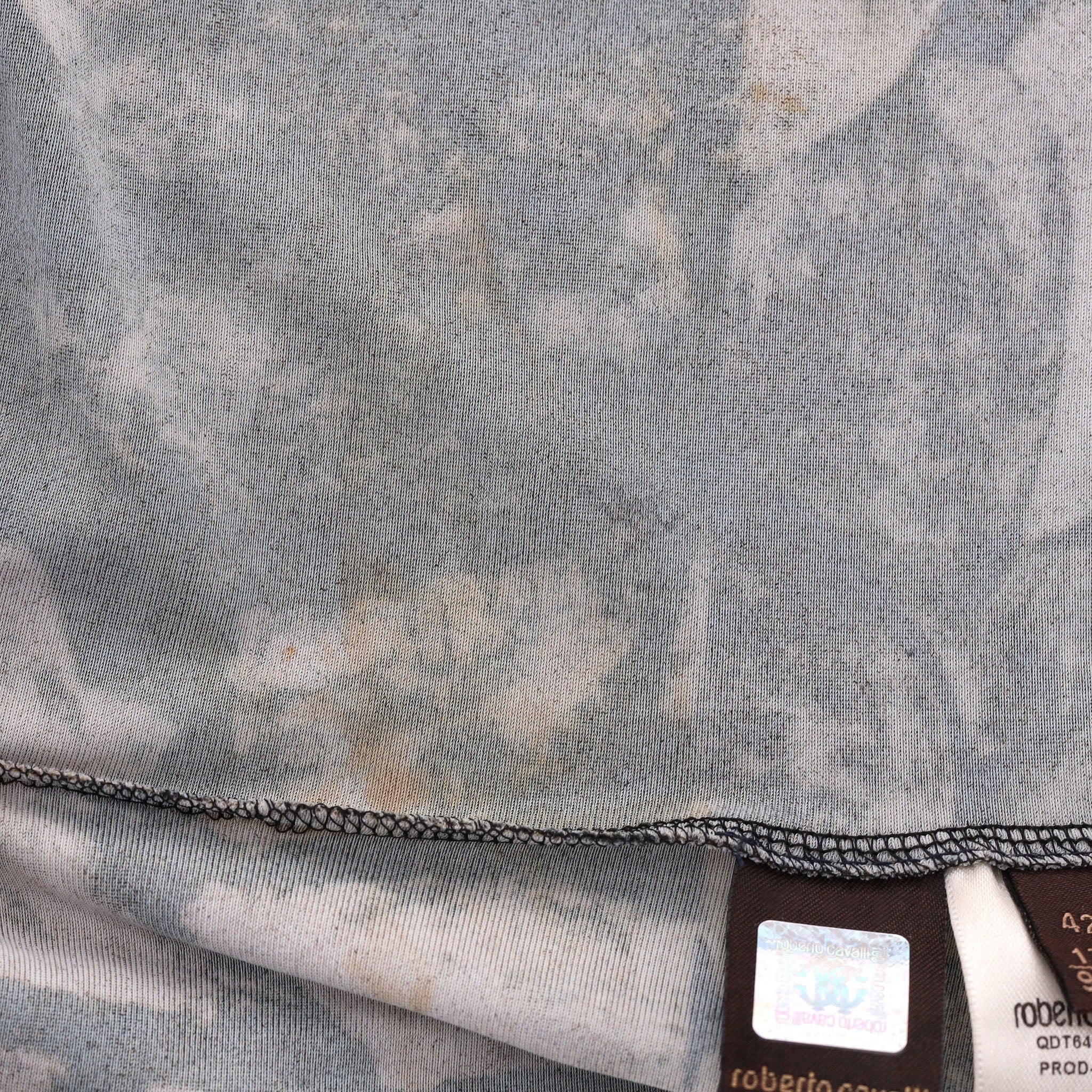 Roberto Cavalli Animal Print Gathered & Buckle Detail Top. Size 42IT - Image 10