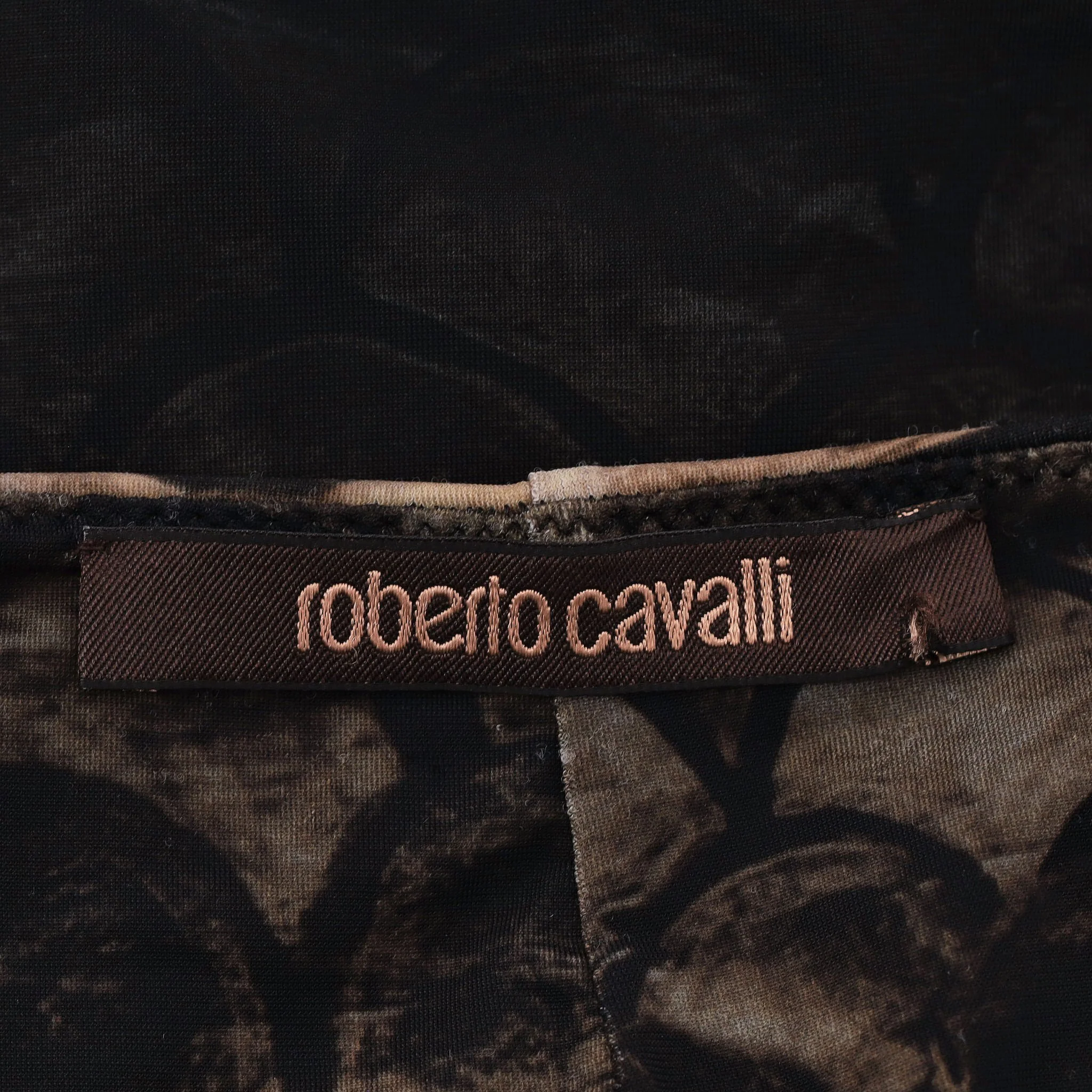 Roberto Cavalli Animal Print Gathered & Buckle Detail Top. Size 42IT - Image 7