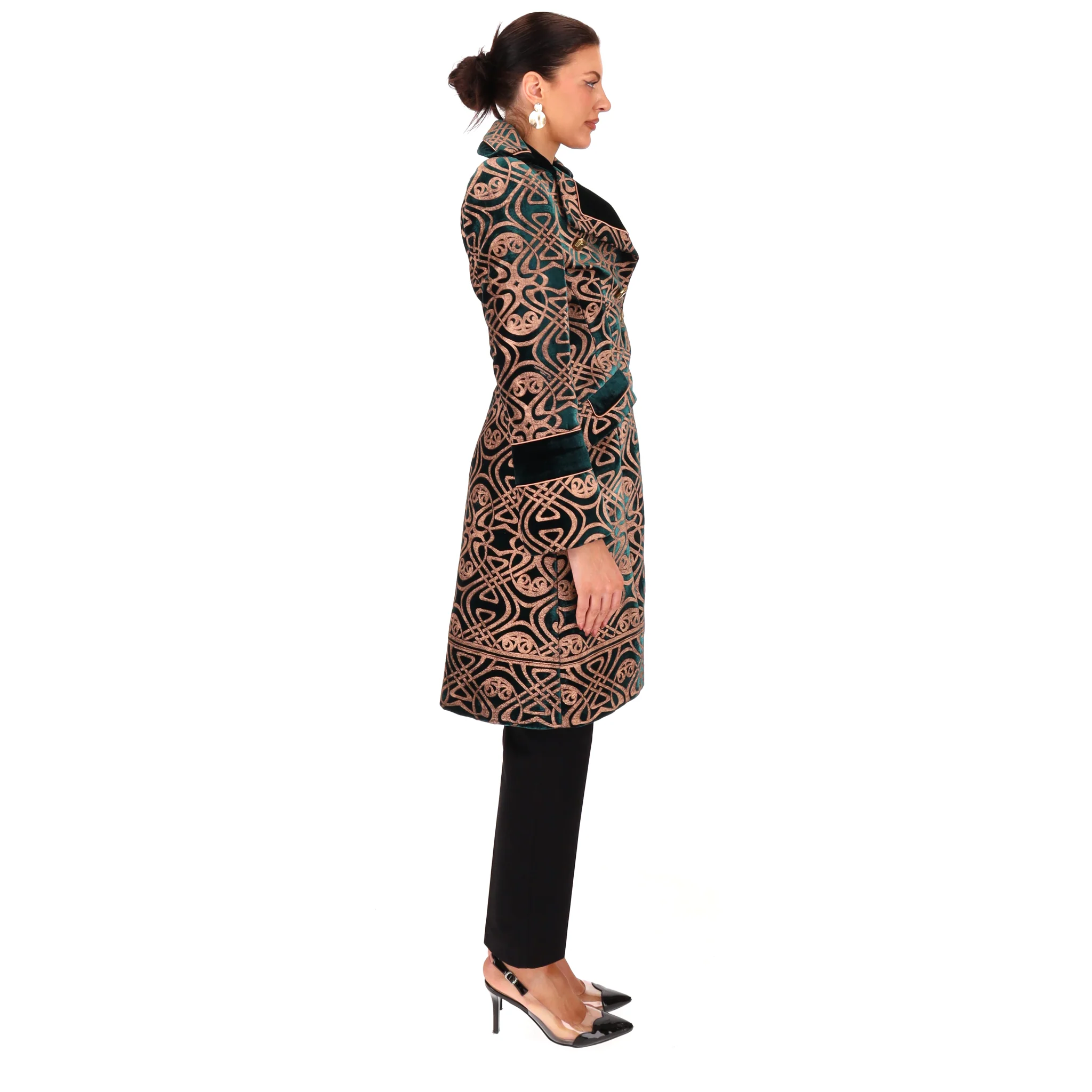 Roberto Cavalli Vintage Brocade Velvet Coat. Size 42IT - Image 3