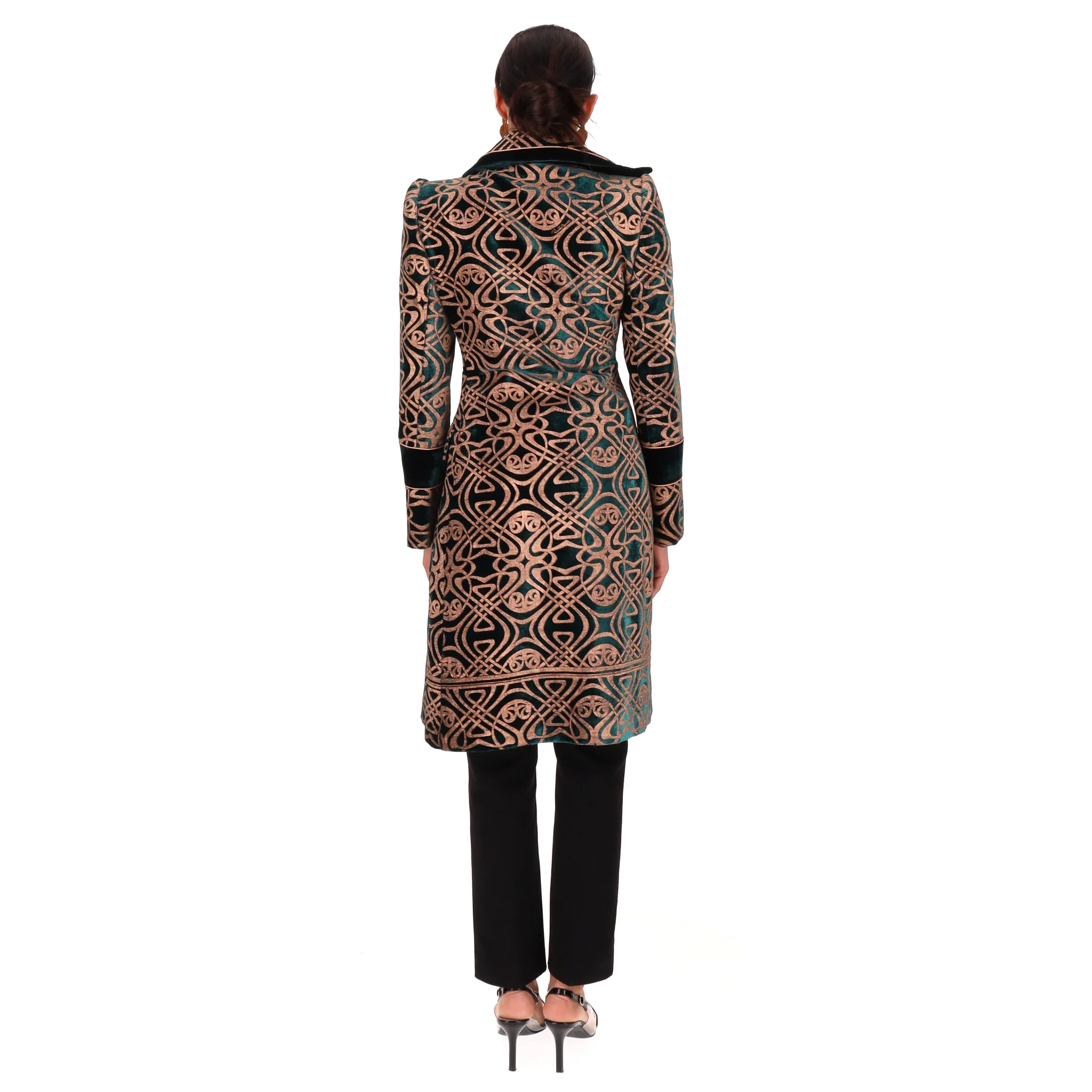 Roberto Cavalli Vintage Brocade Velvet Coat. Size 42IT - Image 4