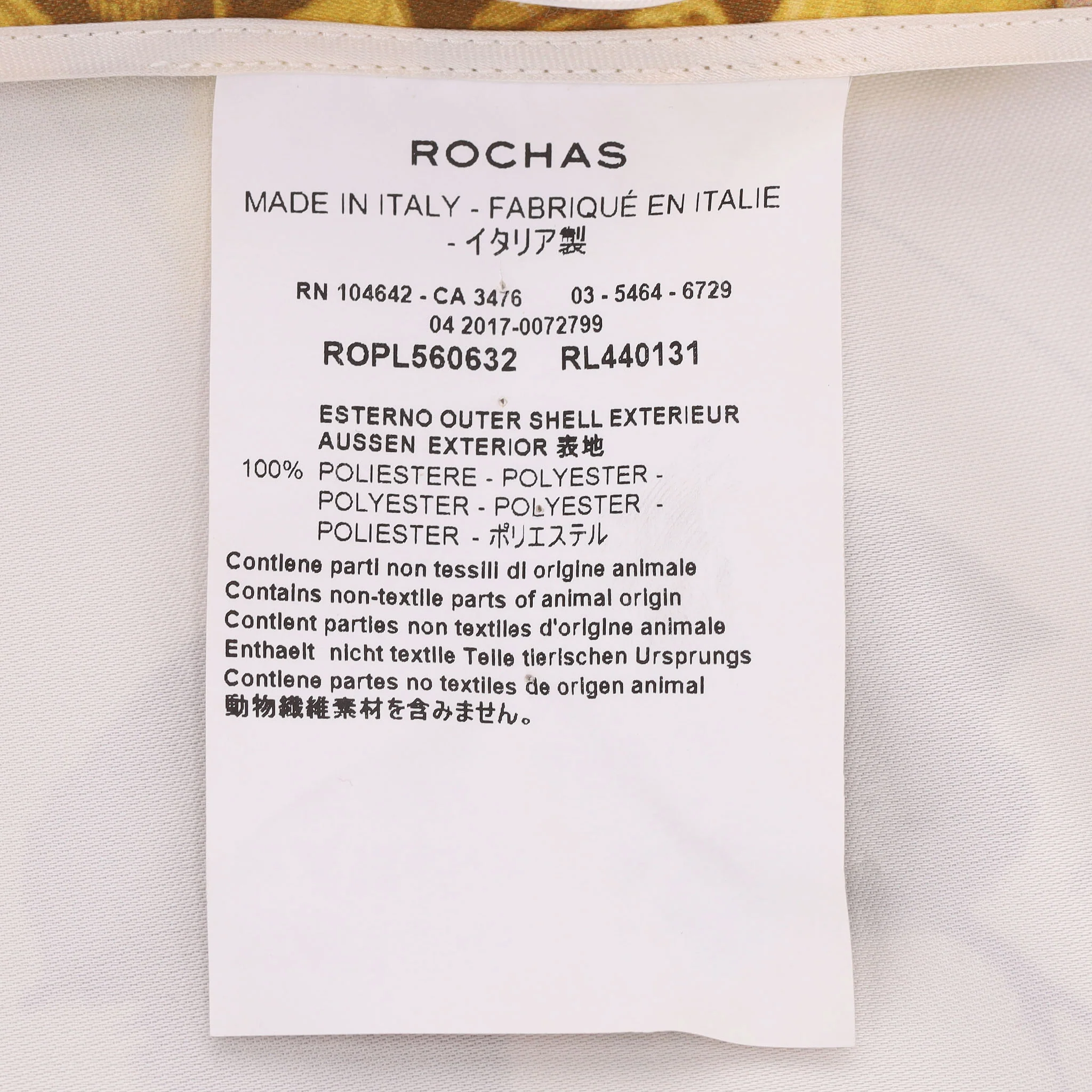 Rochas Rose Print Satin Top. Size 40IT - Image 7