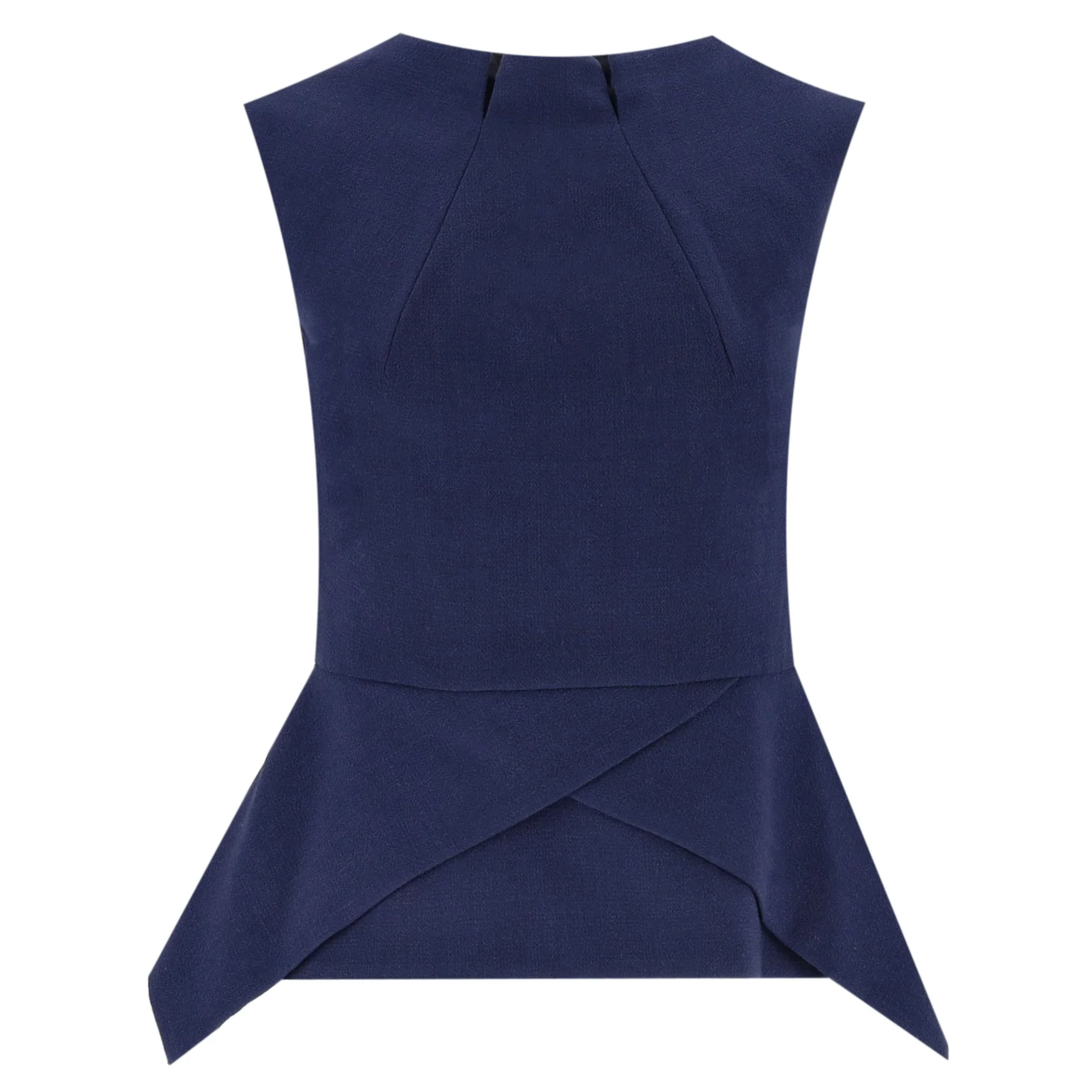 Roland Mouret Ltd Edition Asymmetric Wool Peplum Top. Size 10UK