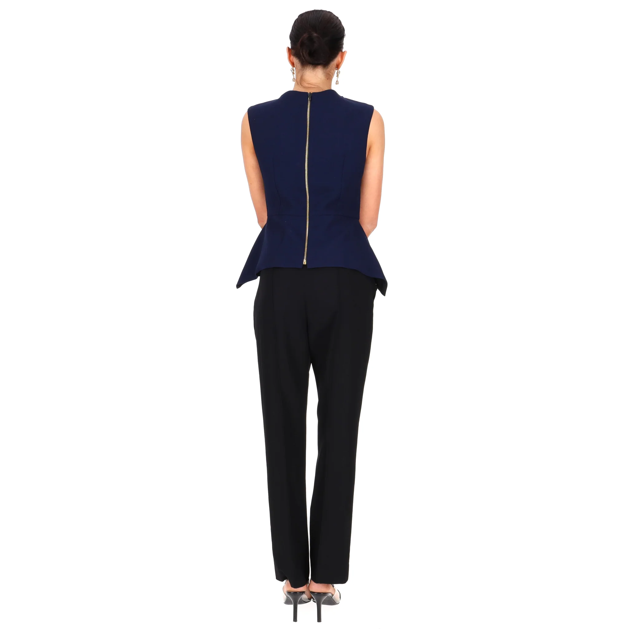 Roland Mouret Ltd Edition Asymmetric Wool Peplum Top. Size 10UK - Image 4