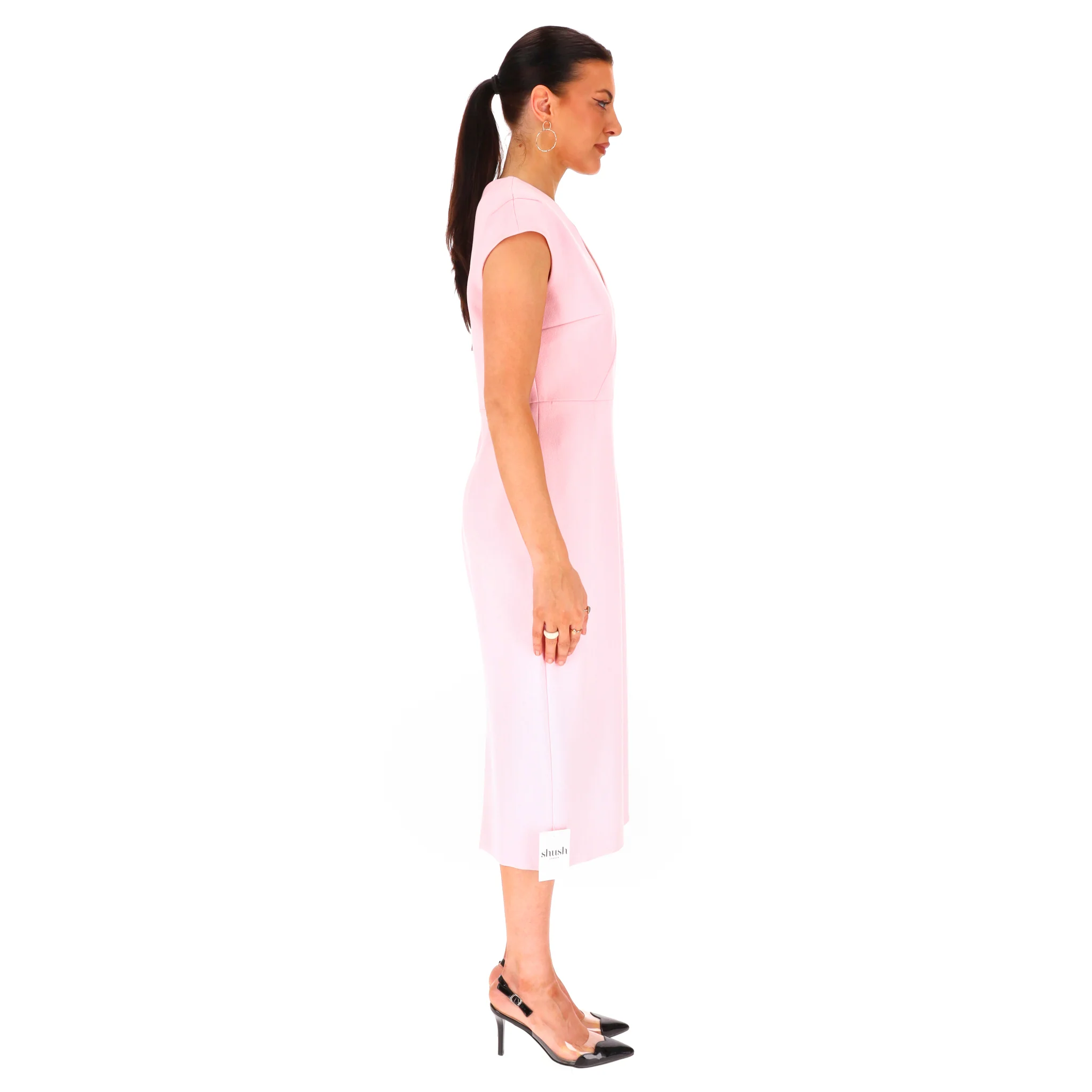 Roland Mouret Sheath Midi Dress. Size 40FR - Image 3
