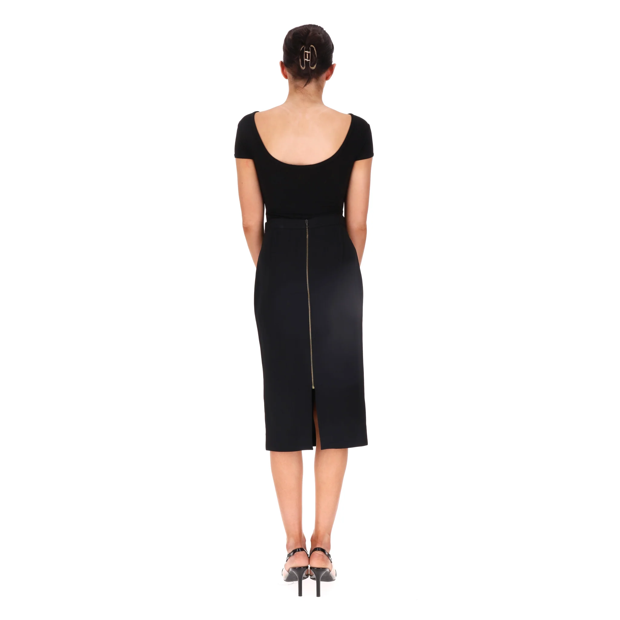 Roland Mouret Velvet Silk Blend Pencil Skirt. Size 10UK - Image 4