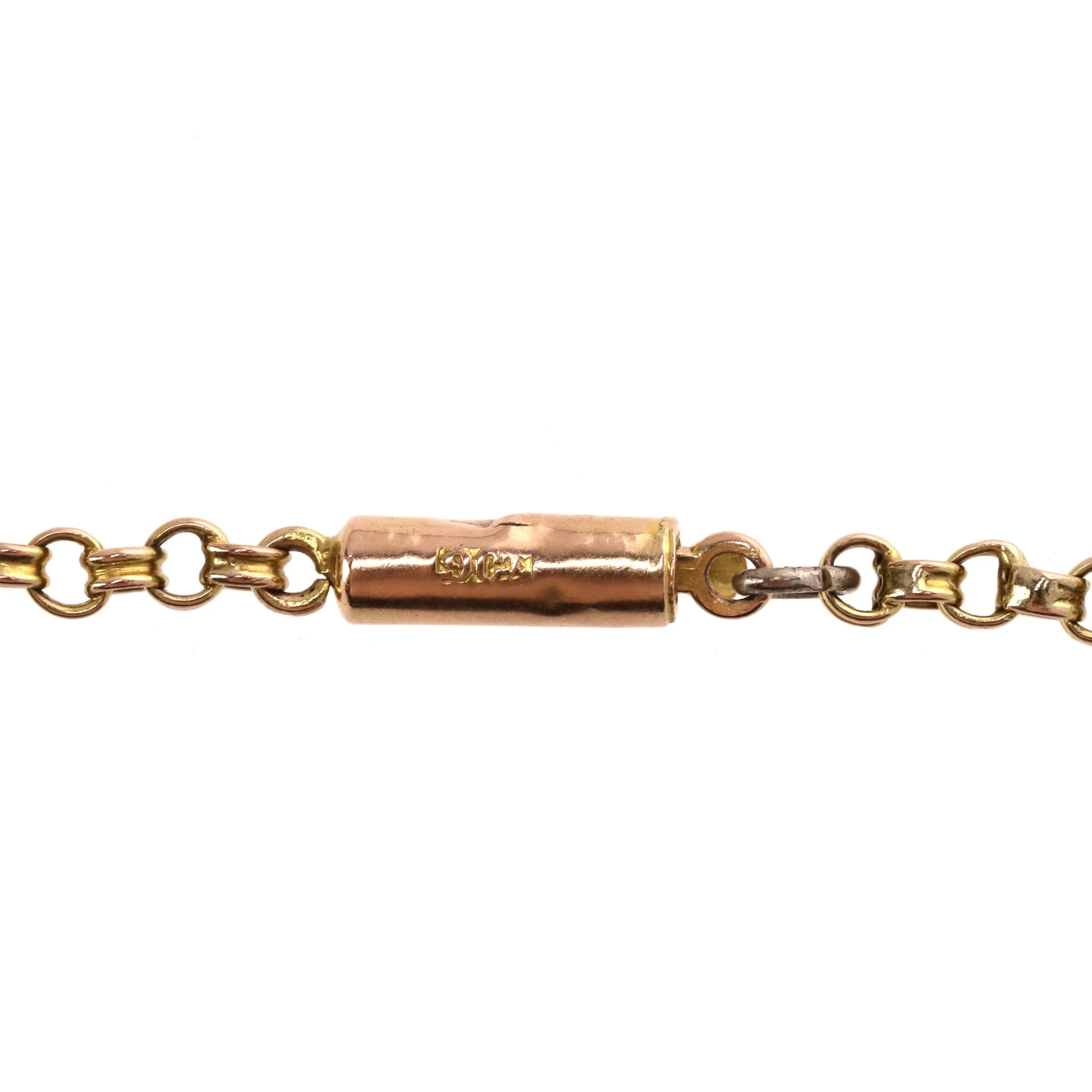 Rose Cut Diamond Bow Necklace Georgian Vintage In 15ct Gold - Image 6