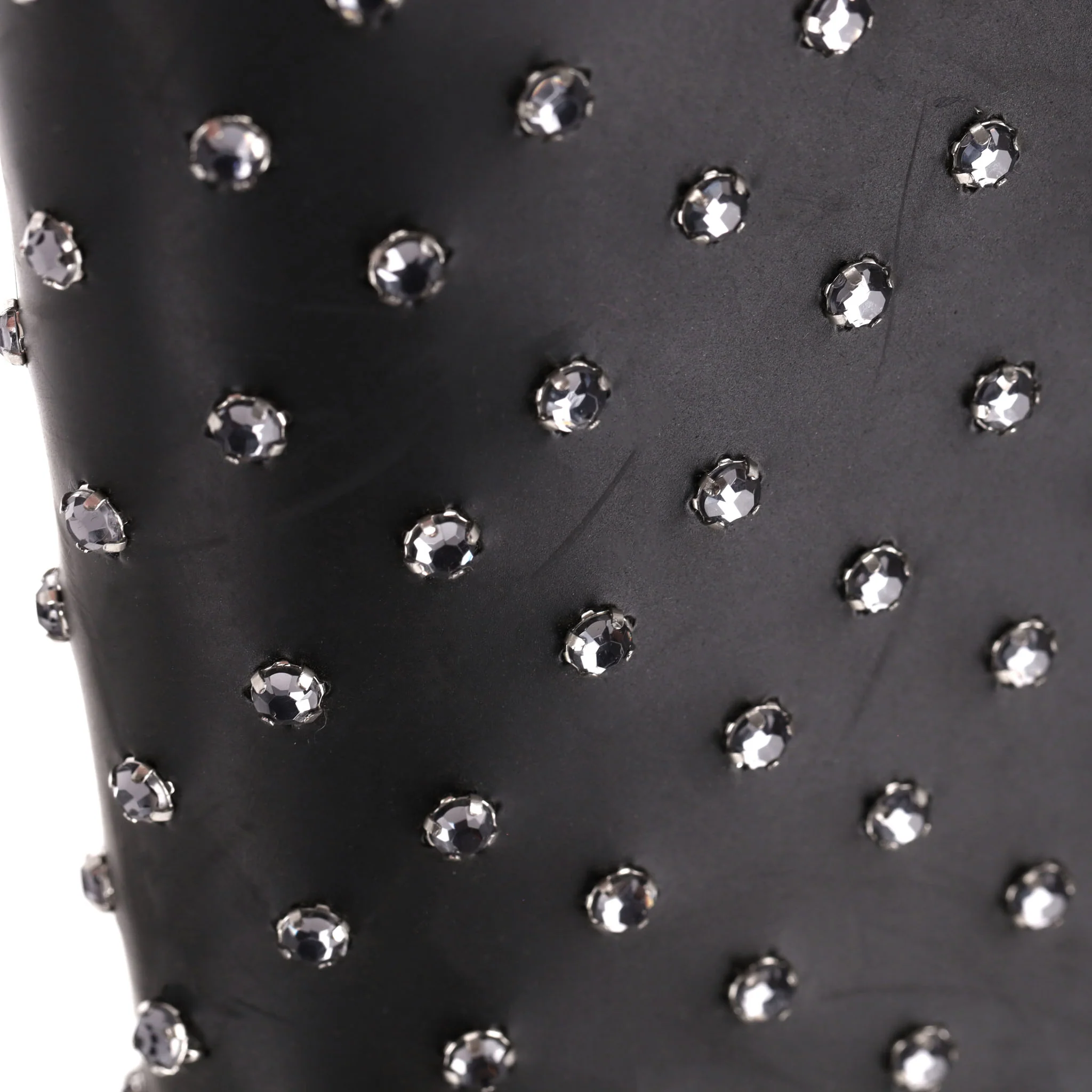 Saint Laurent Festival 25 Crystal Studded Rubber Rain Boots. Size 36 - Image 11