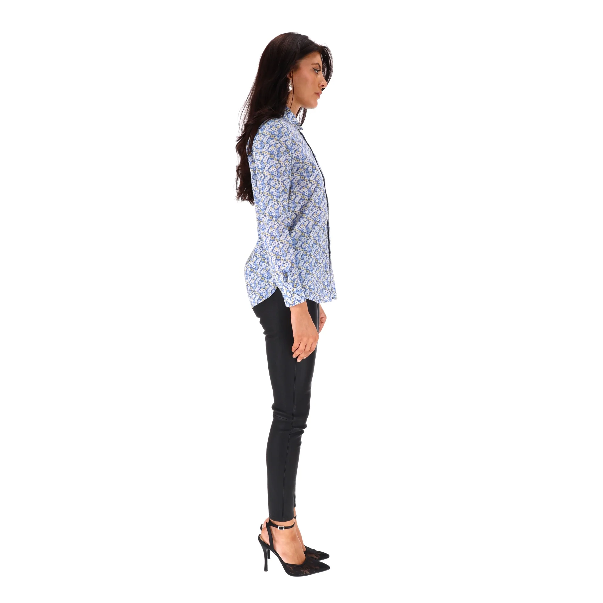 Saint Laurent Floral Cotton Shirt. Size 36FR - Image 3
