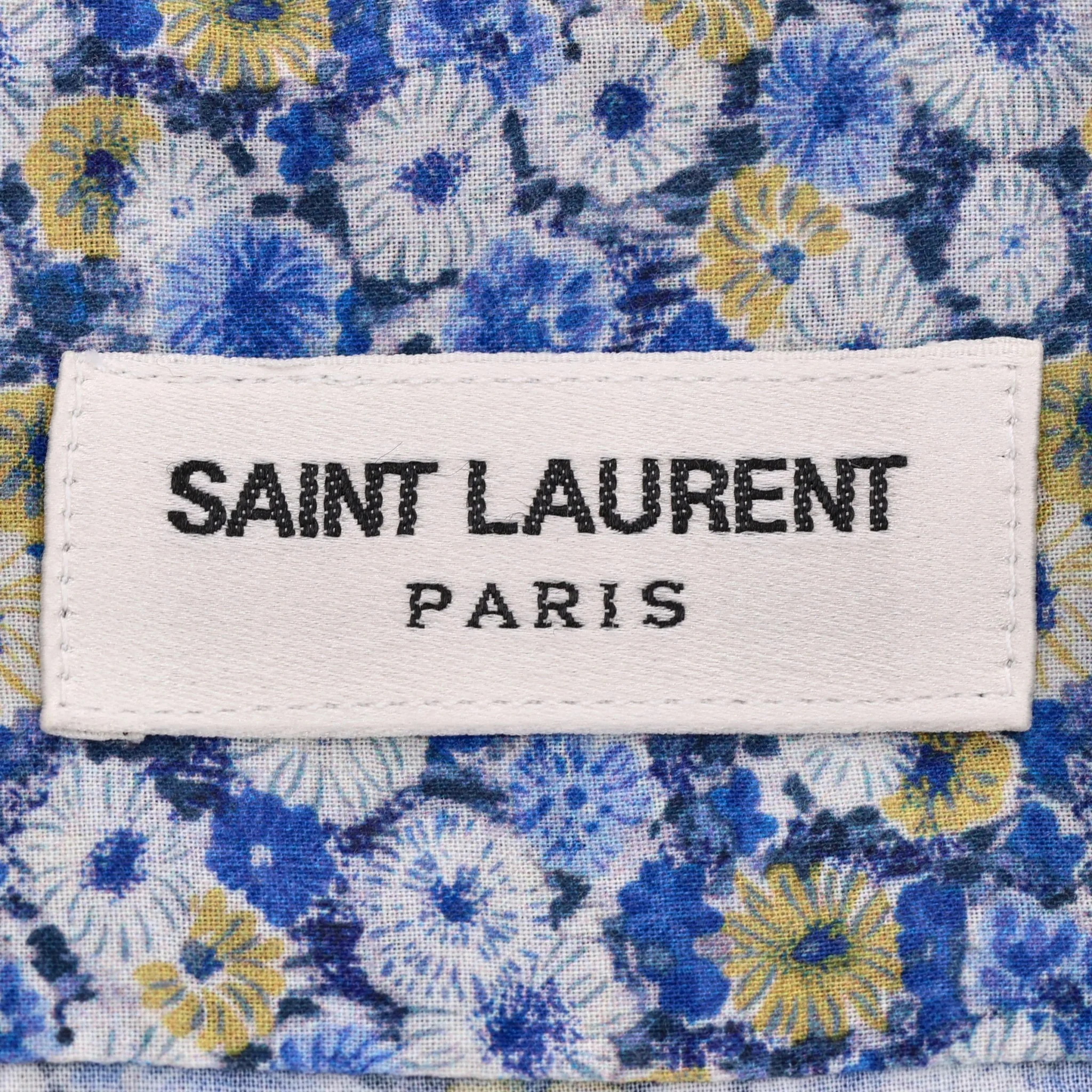 Saint Laurent Floral Cotton Shirt. Size 36FR - Image 6