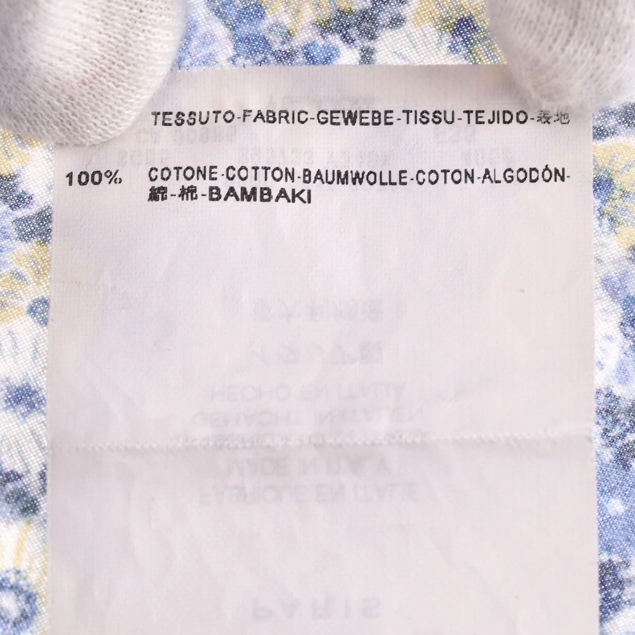 Saint Laurent Floral Cotton Shirt. Size 36FR - Image 8