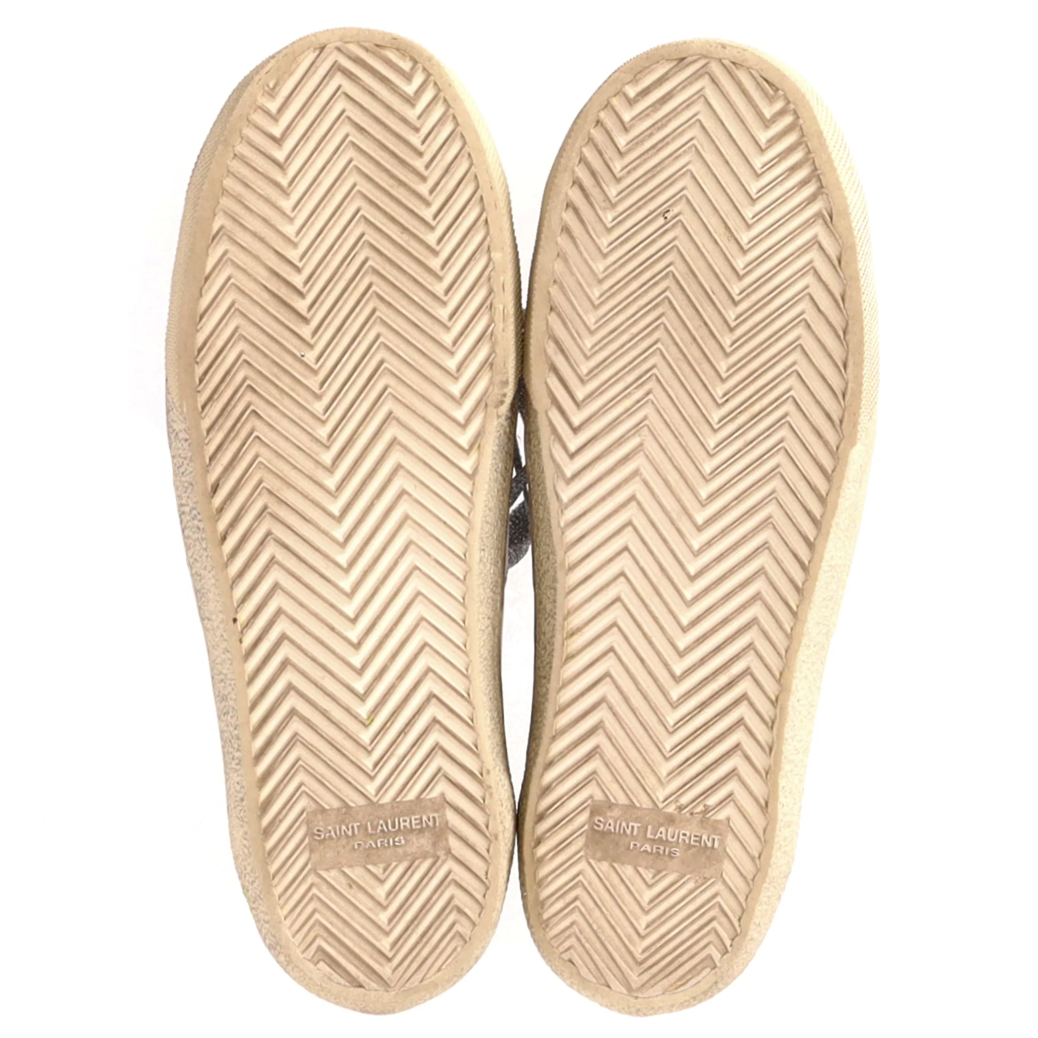 Saint Laurent Glitter Detailed Leather Sneakers. Size 36 - Image 6