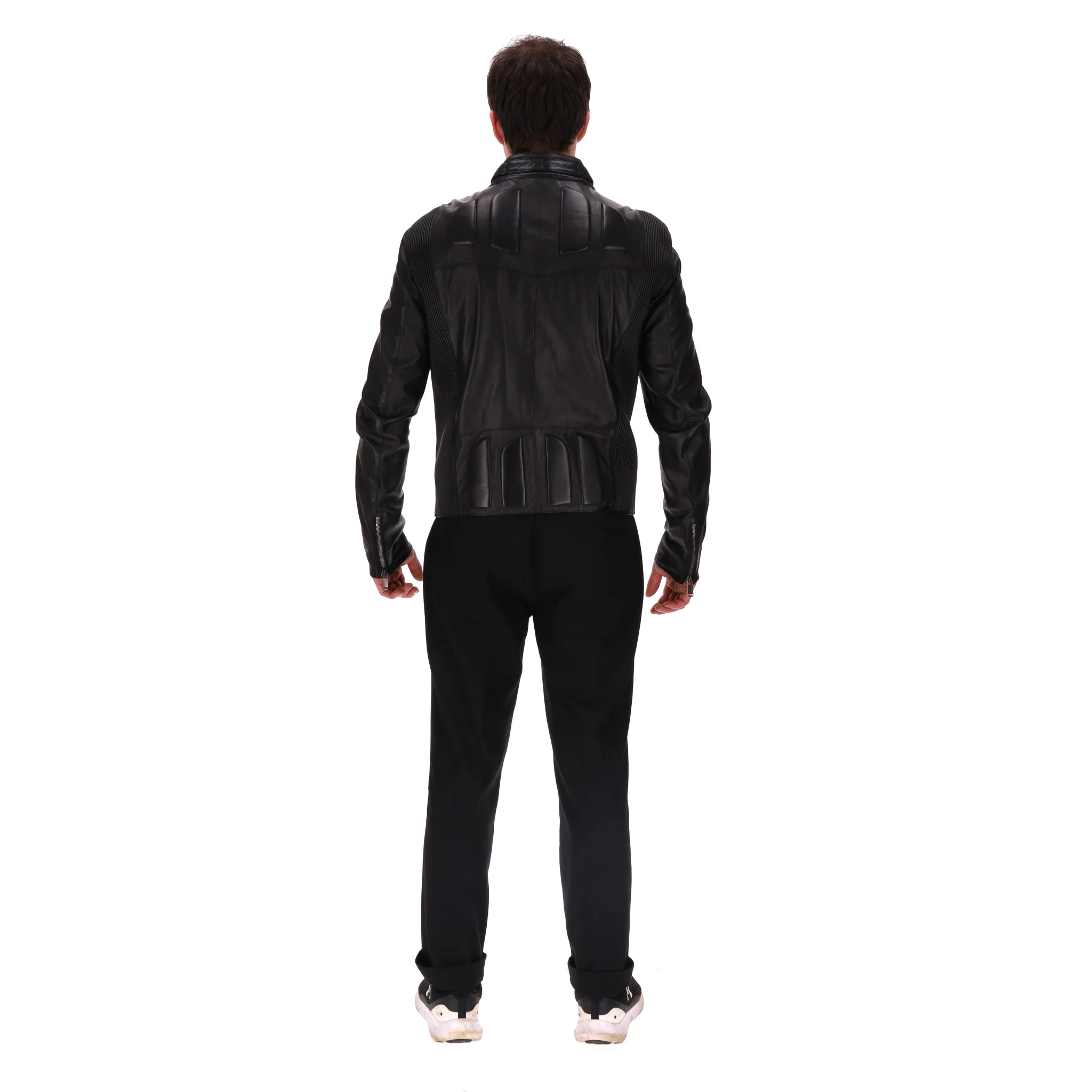 Saint Laurent Nappa Leather Biker Jacket. Size 56FR - Image 4