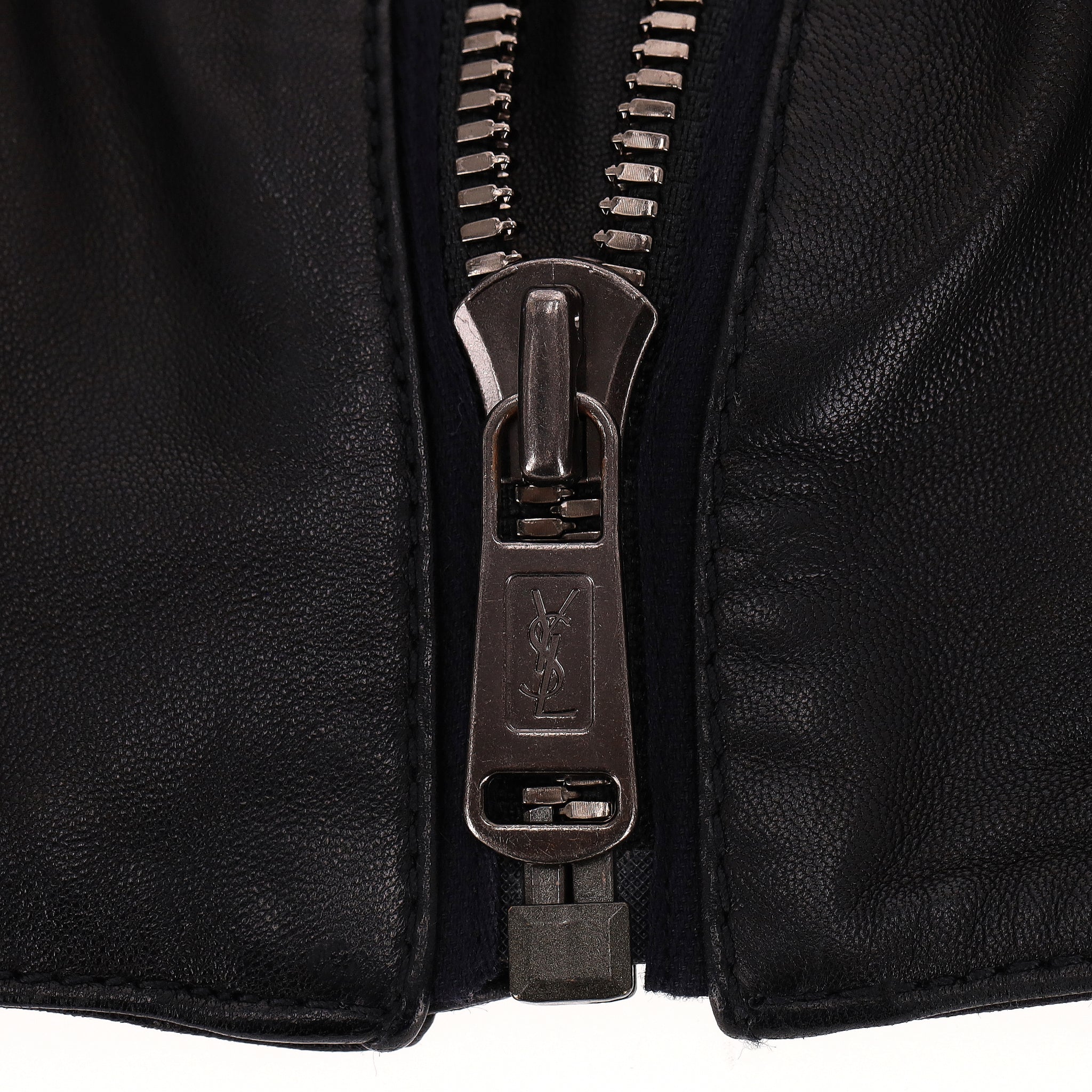 Saint Laurent Nappa Leather Biker Jacket. Size 56FR - Image 6