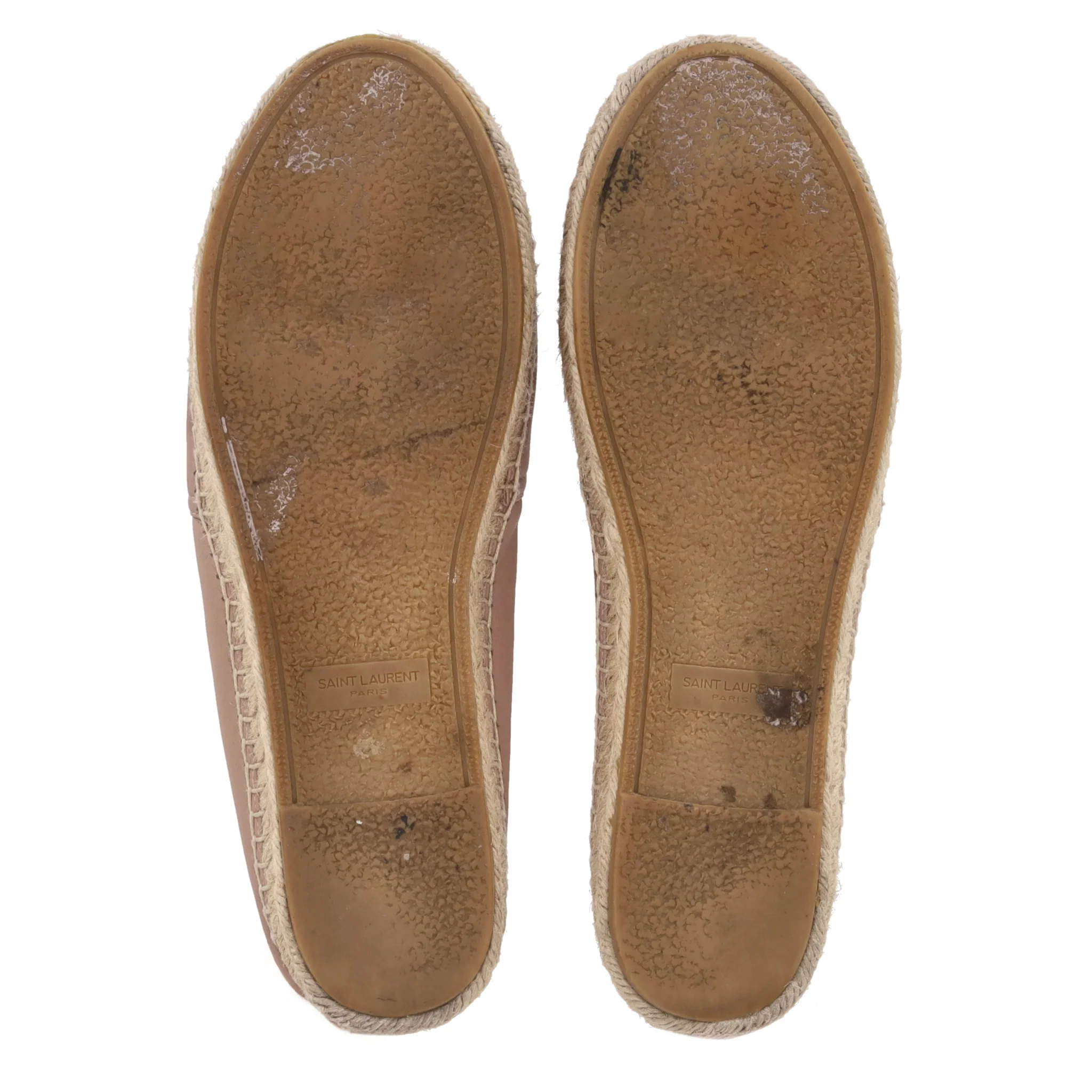 Saint Laurent Logo Leather Espadrille Flats. Size 39 - Image 5