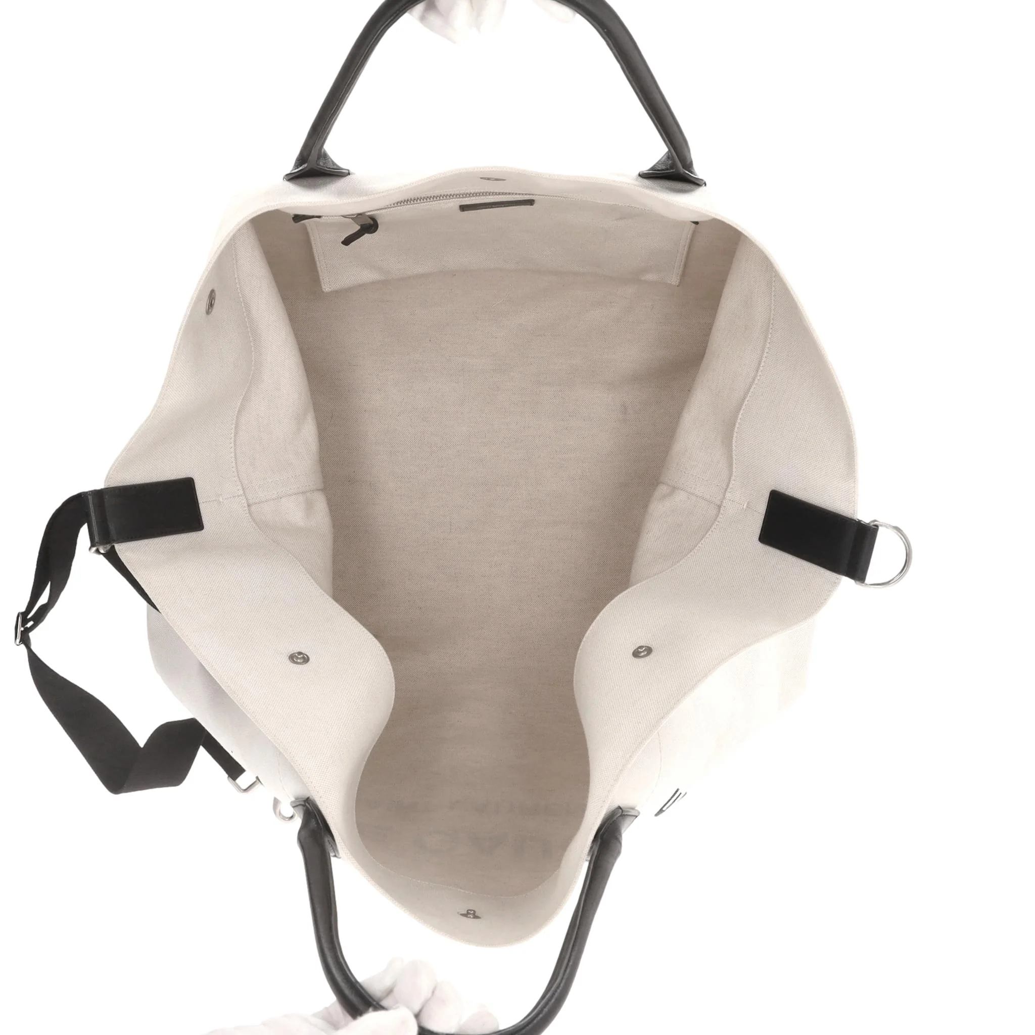 Saint Laurent Maxi Rive Gauche Canvas Tote Bag - Image 5